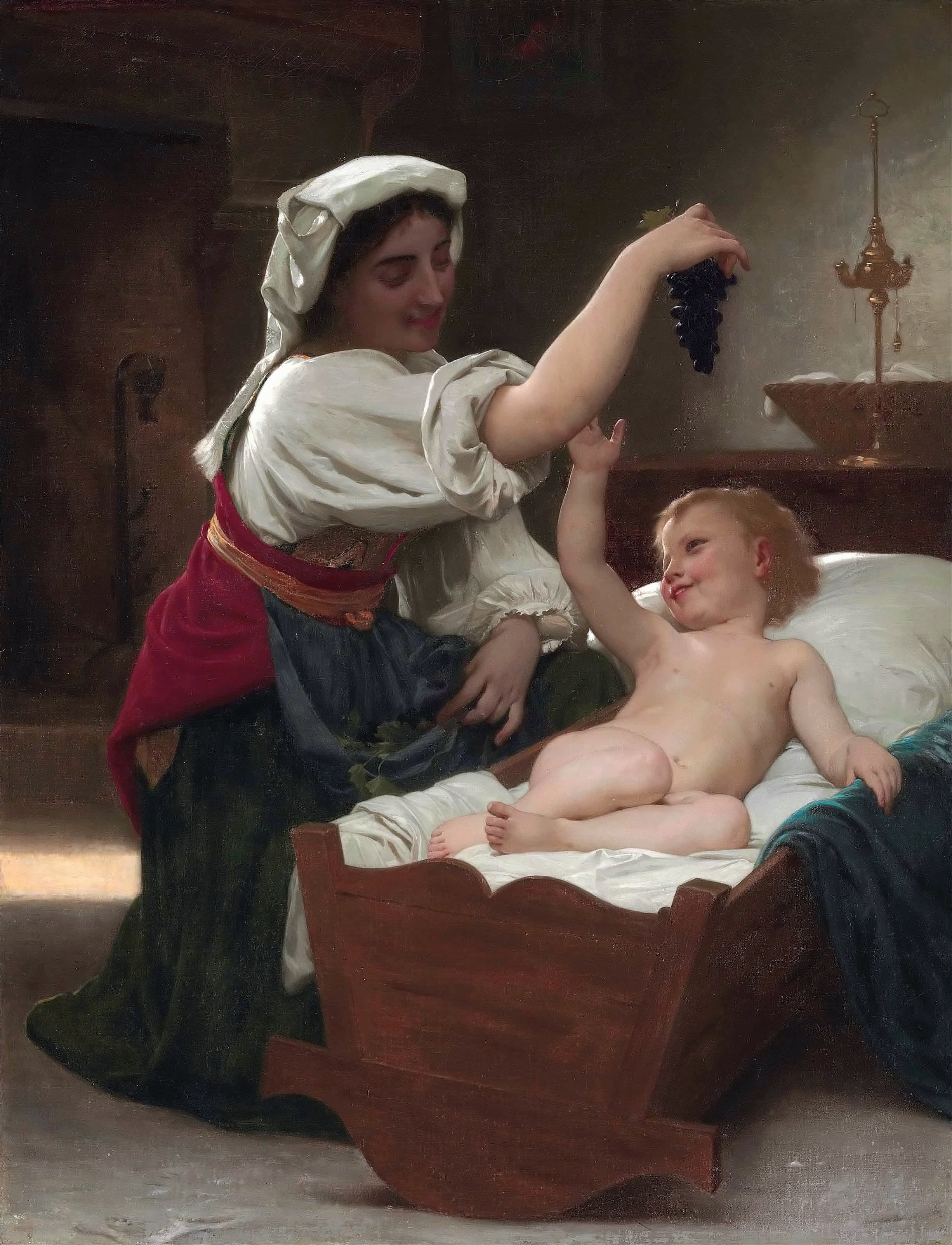 《一串葡萄》（The Bunch Of Grape）｜威廉-阿道夫·布格罗 William-Adolphe Bouguereau｜1868