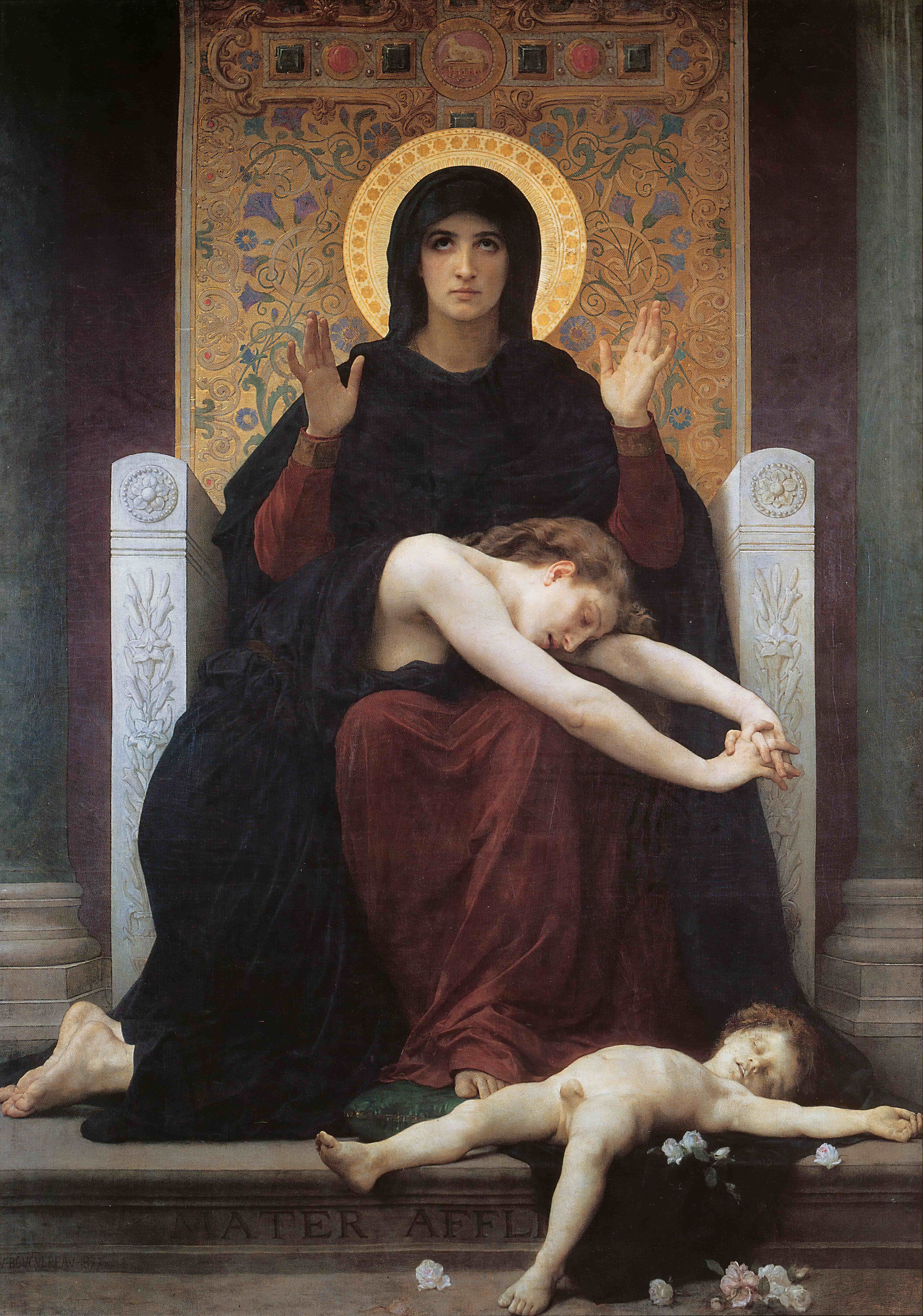《安慰之圣母》（Virgin Comforter）｜威廉-阿道夫·布格罗 William-Adolphe Bouguereau｜1875