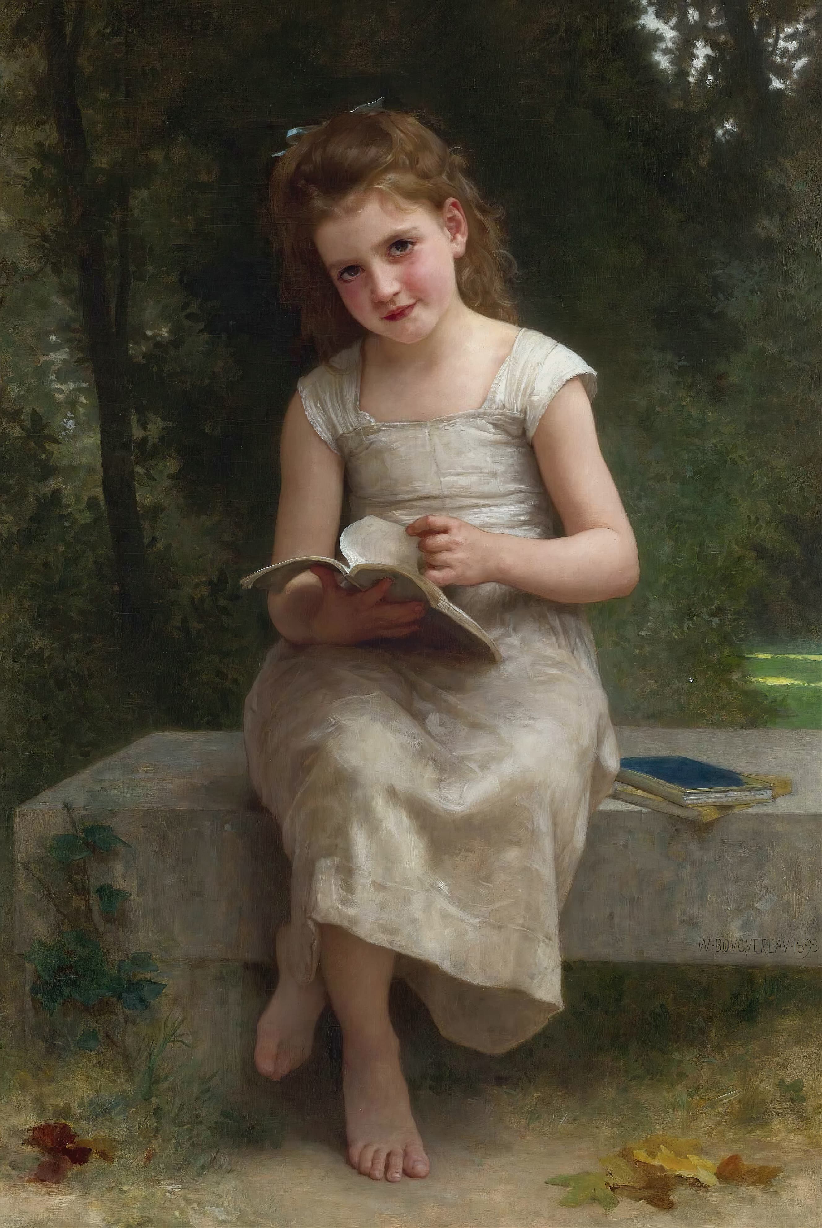 《阅读者》（La Liseuse）｜威廉-阿道夫·布格罗 William-Adolphe Bouguereau｜1895