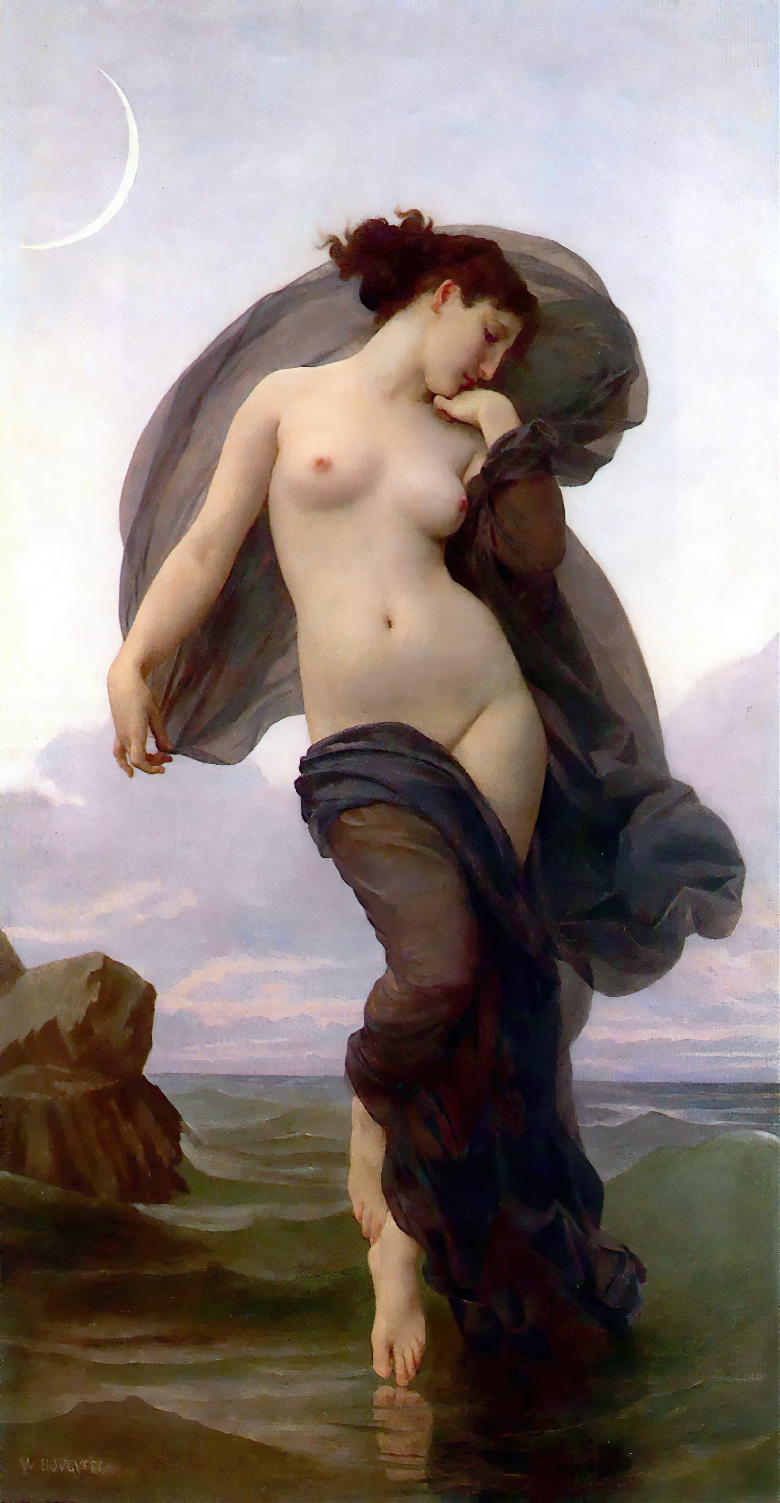 《暮色心境》（Evening Mood）｜威廉-阿道夫·布格罗 William-Adolphe Bouguereau｜1882