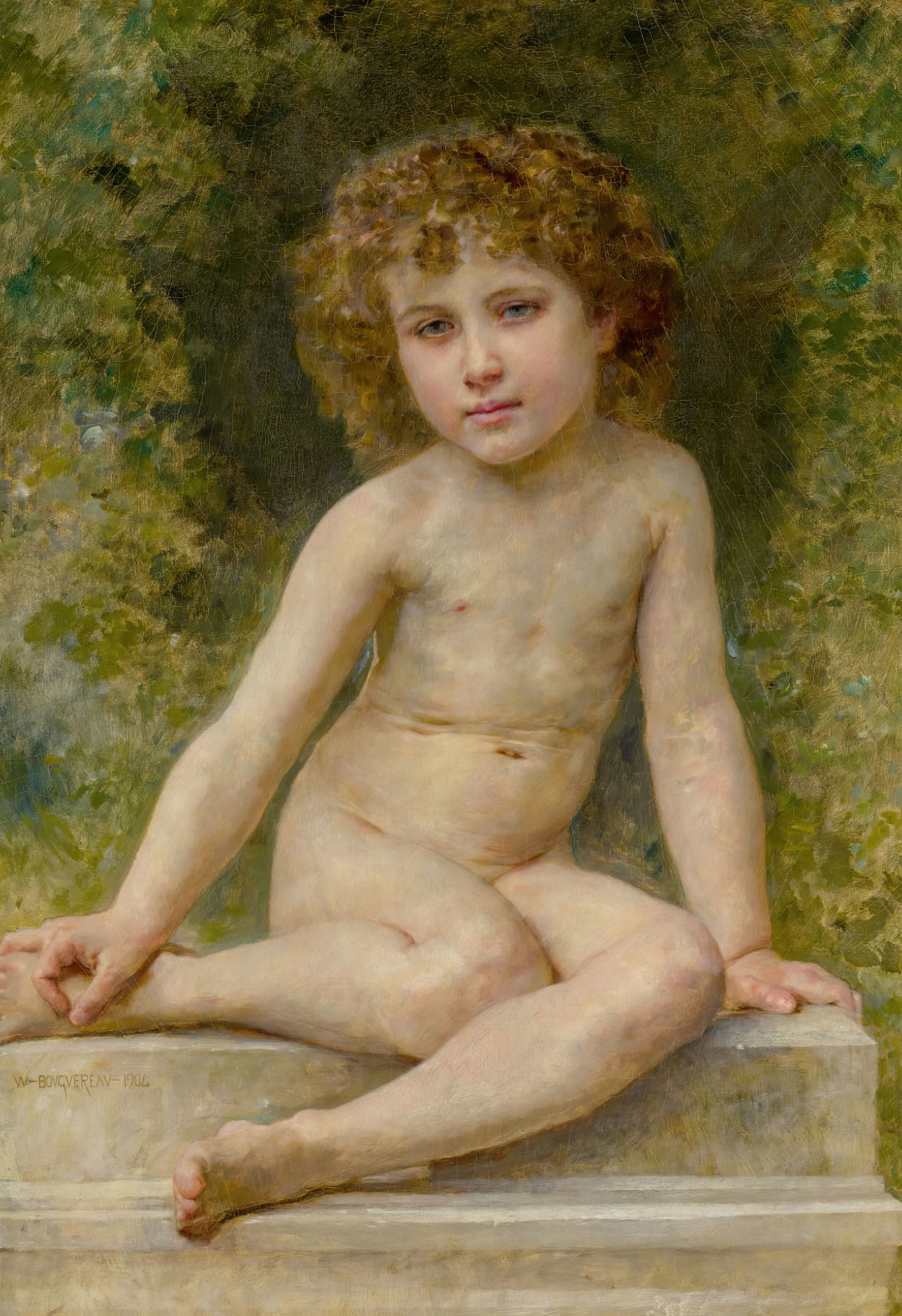 《休息的爱神》（L’amour Au Repos）｜威廉-阿道夫·布格罗 William-Adolphe Bouguereau｜1904