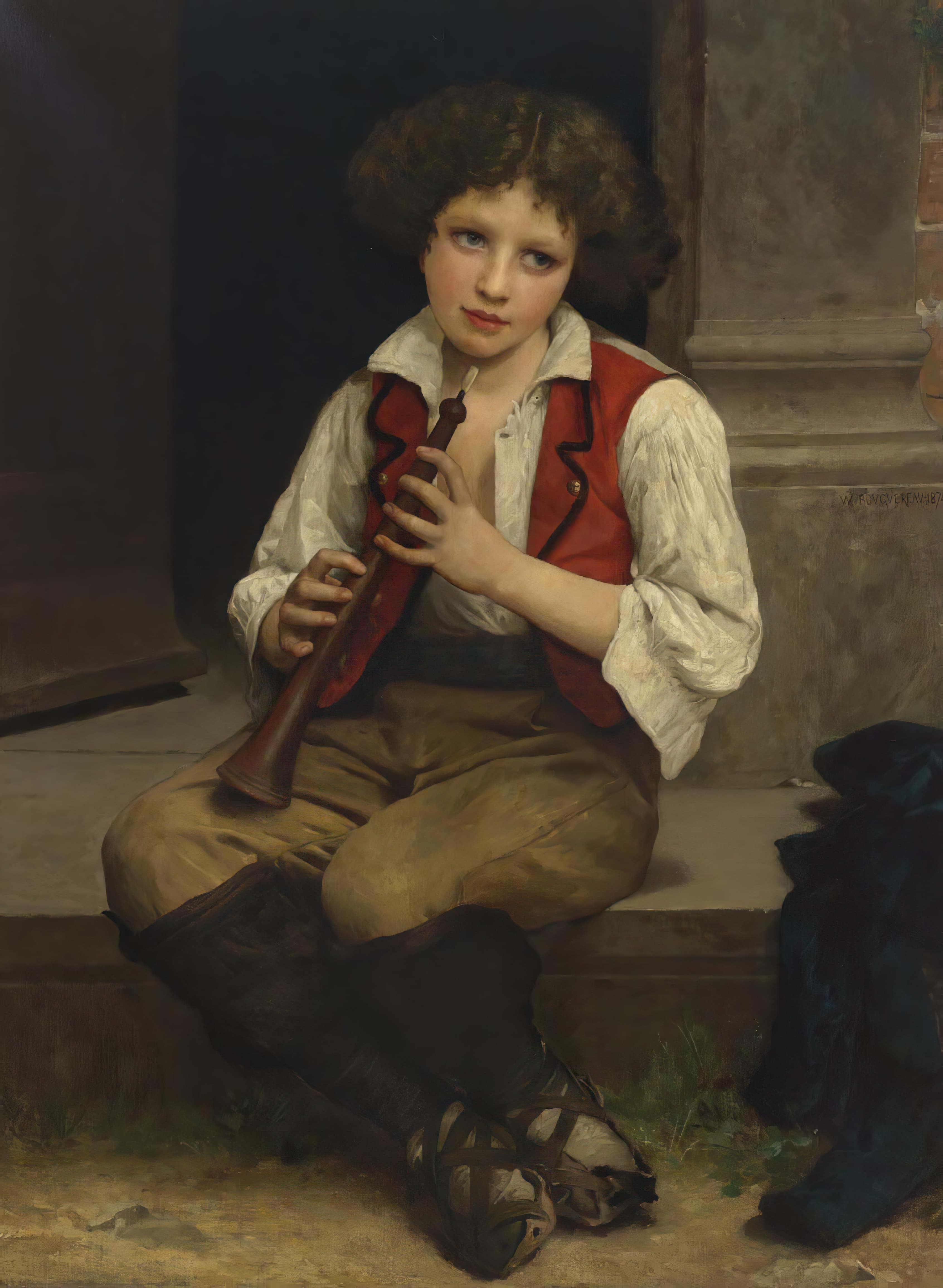 《皮费拉罗笛手》（Pifferaro）｜威廉-阿道夫·布格罗 William-Adolphe Bouguereau｜1874
