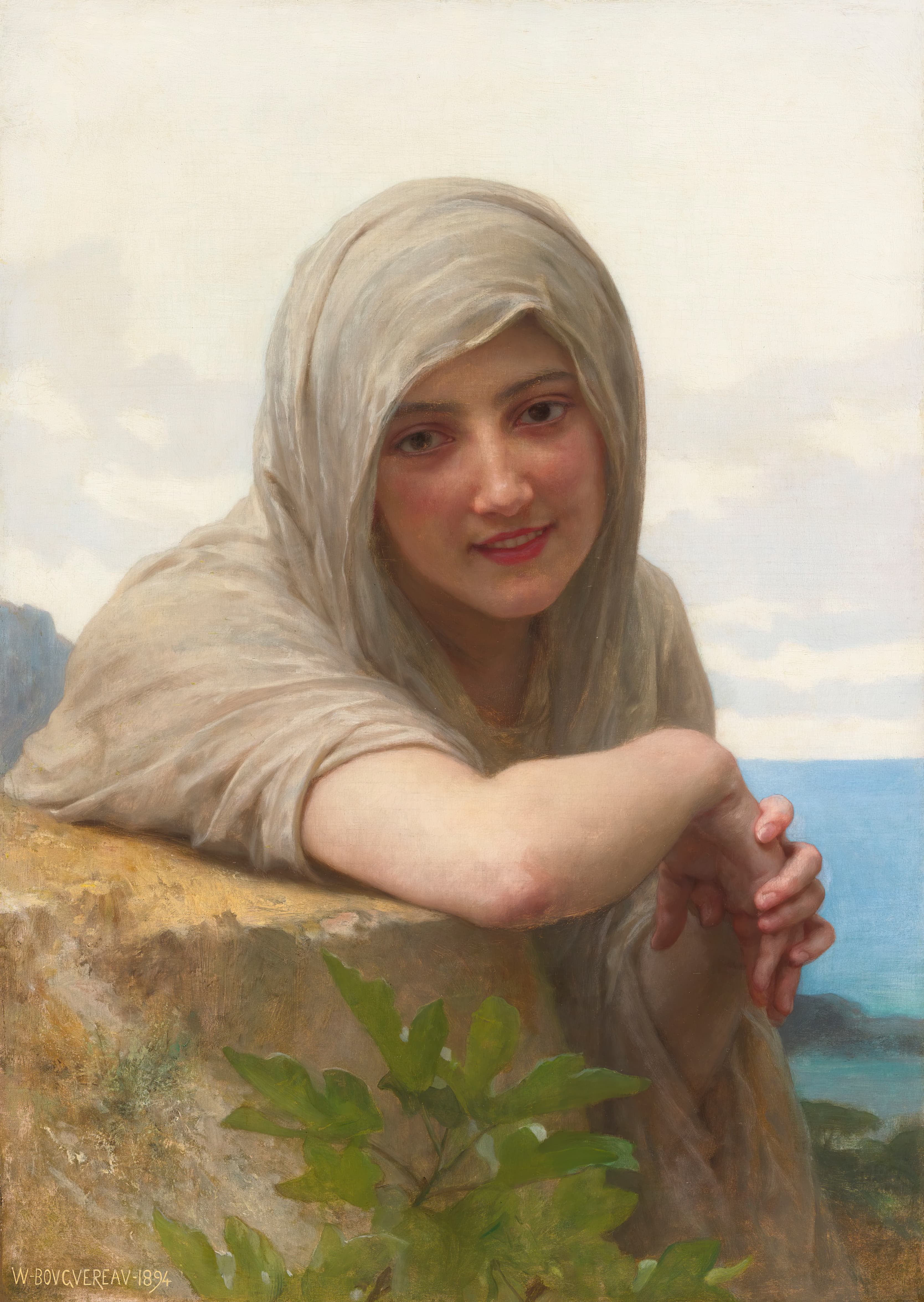 《回忆》（Souvenir）｜威廉-阿道夫·布格罗 William-Adolphe Bouguereau｜1894