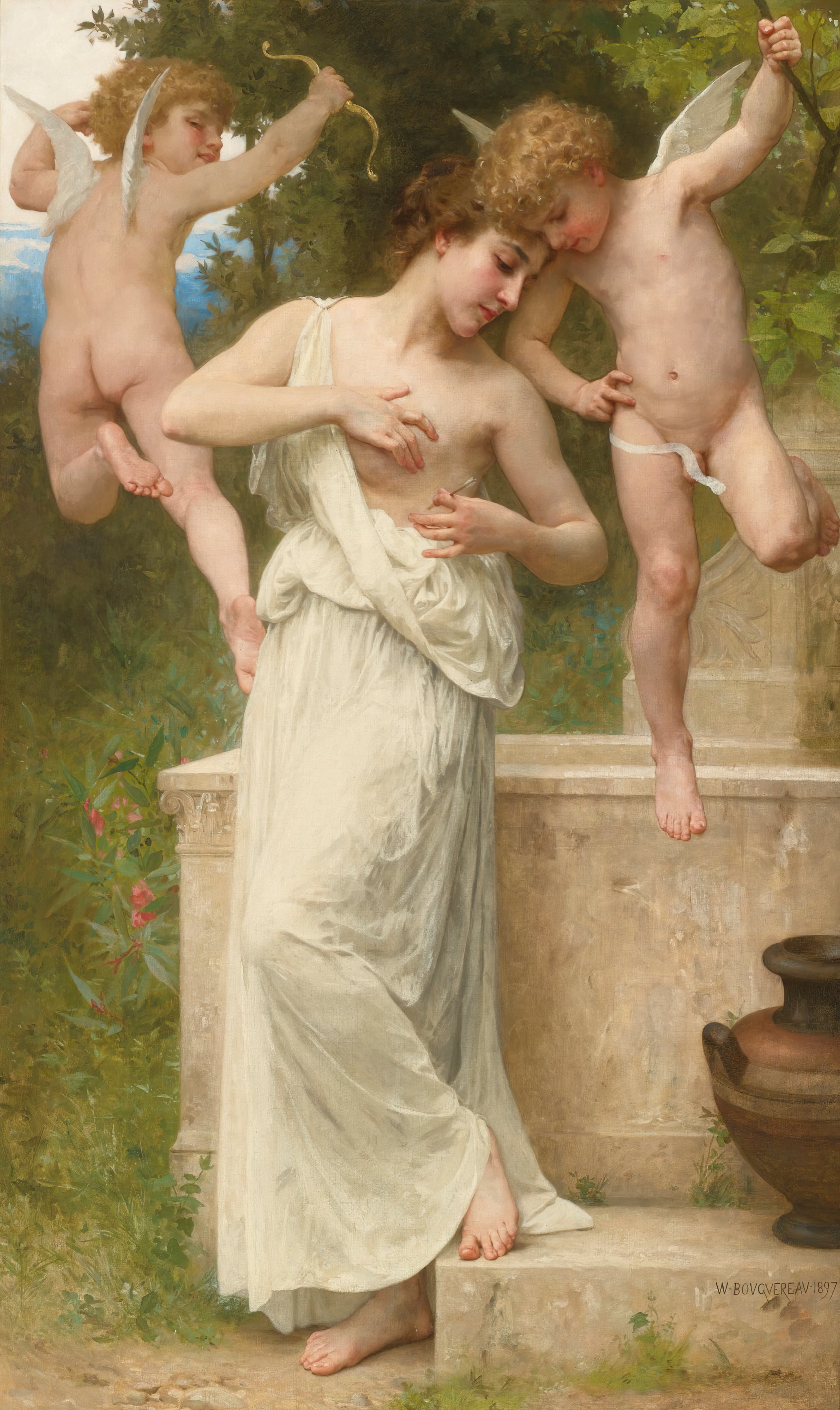 《爱的伤痕》（Blessures D’amour）｜威廉-阿道夫·布格罗 William-Adolphe Bouguereau｜1897
