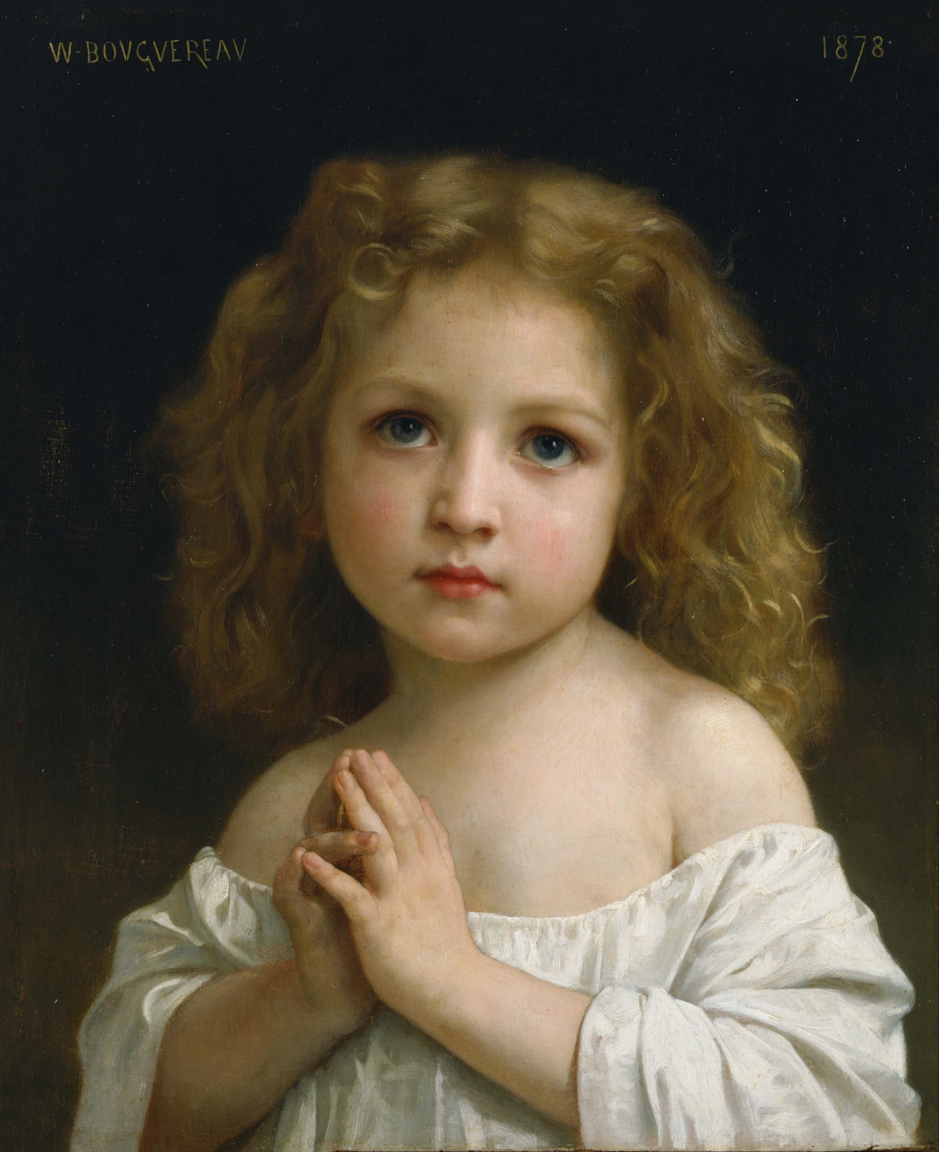 《小女孩》（Little Girl）｜威廉-阿道夫·布格罗 William-Adolphe Bouguereau｜1878