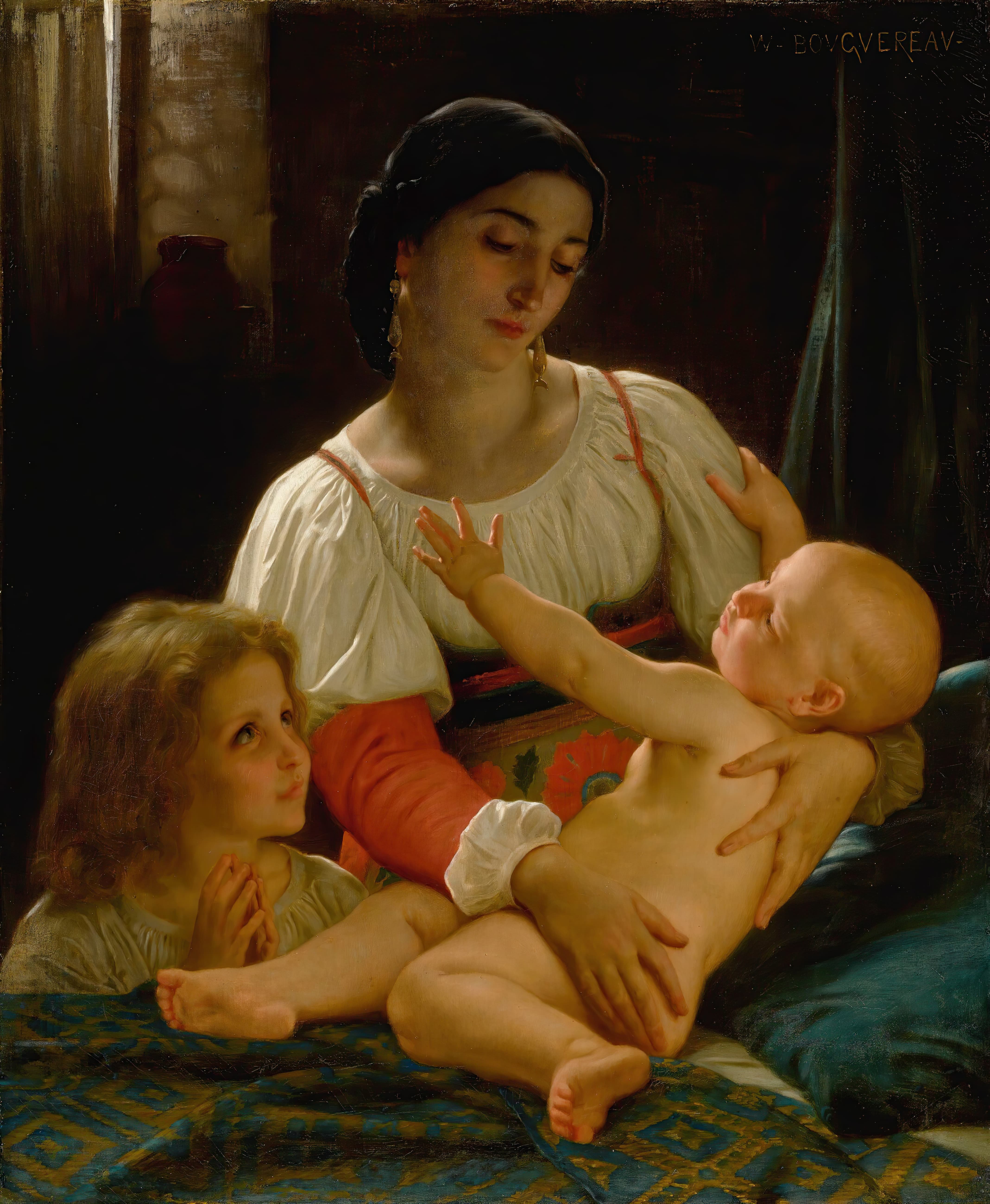 《苏醒》（Le Réveil）｜威廉-阿道夫·布格罗 William-Adolphe Bouguereau｜不明