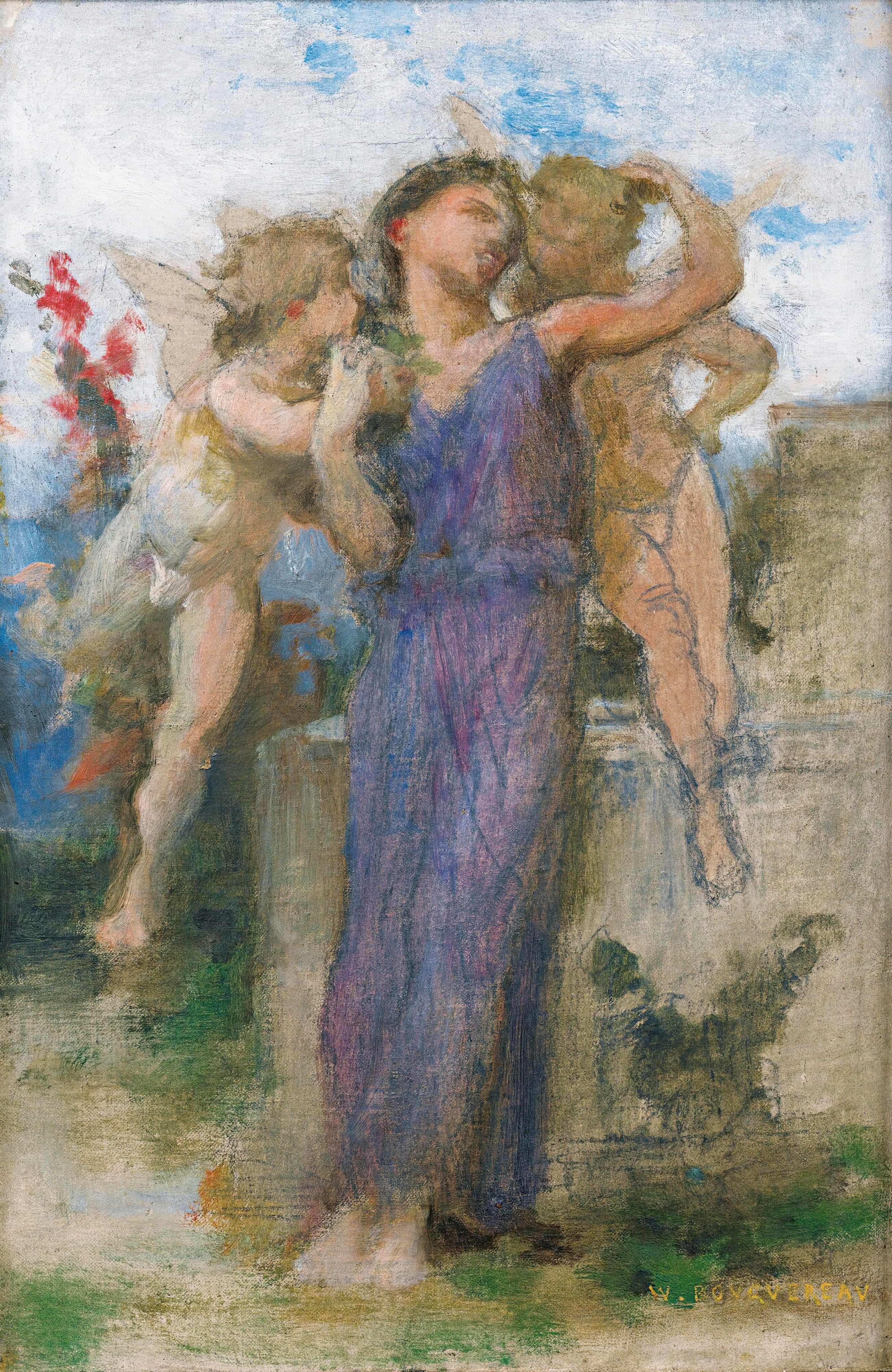 《温柔的话语》（Tendres propos）｜威廉-阿道夫·布格罗 William-Adolphe Bouguereau｜不明