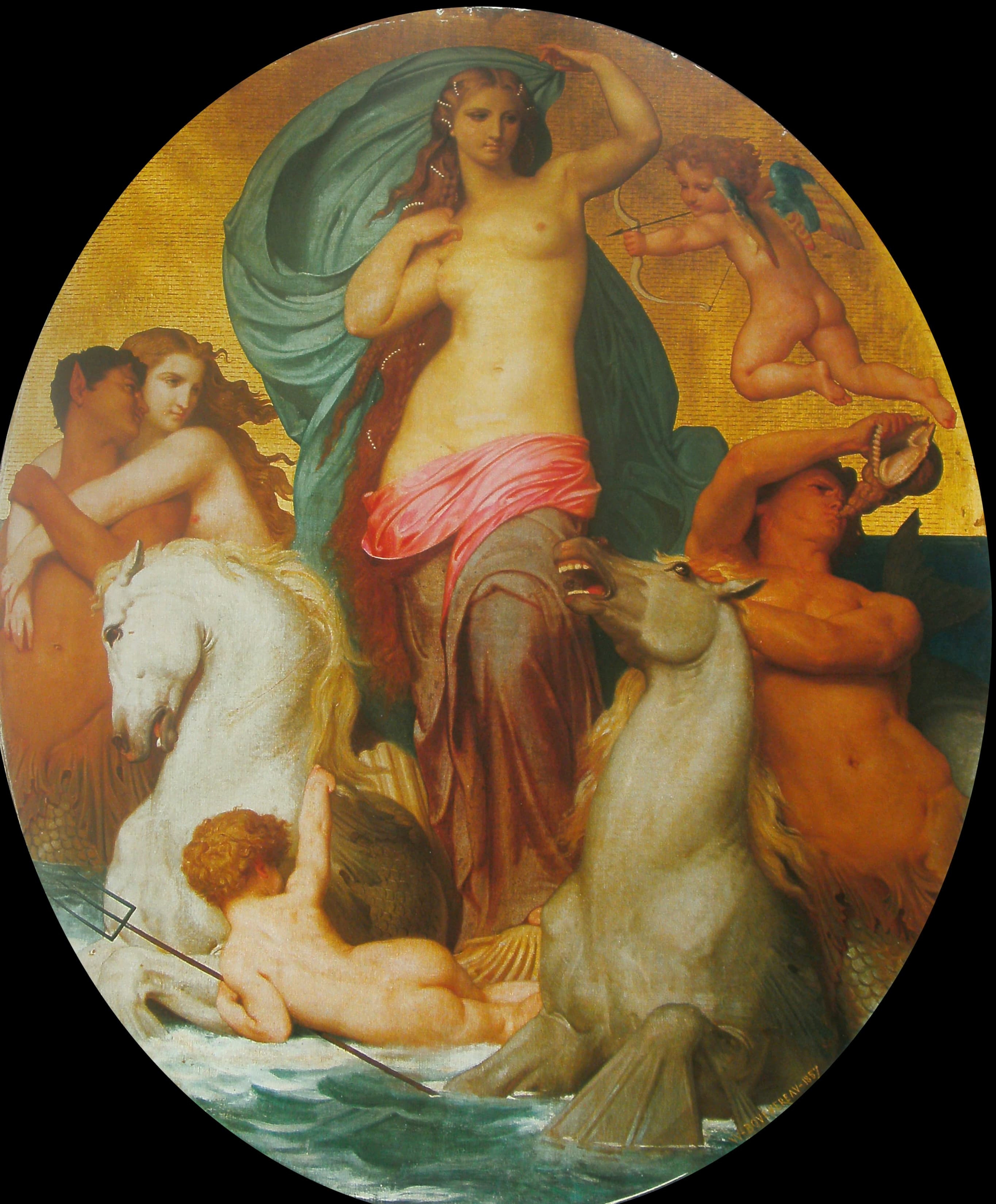 《胜利的维纳斯》（Venus Triumphant）｜威廉-阿道夫·布格罗 William-Adolphe Bouguereau｜1857