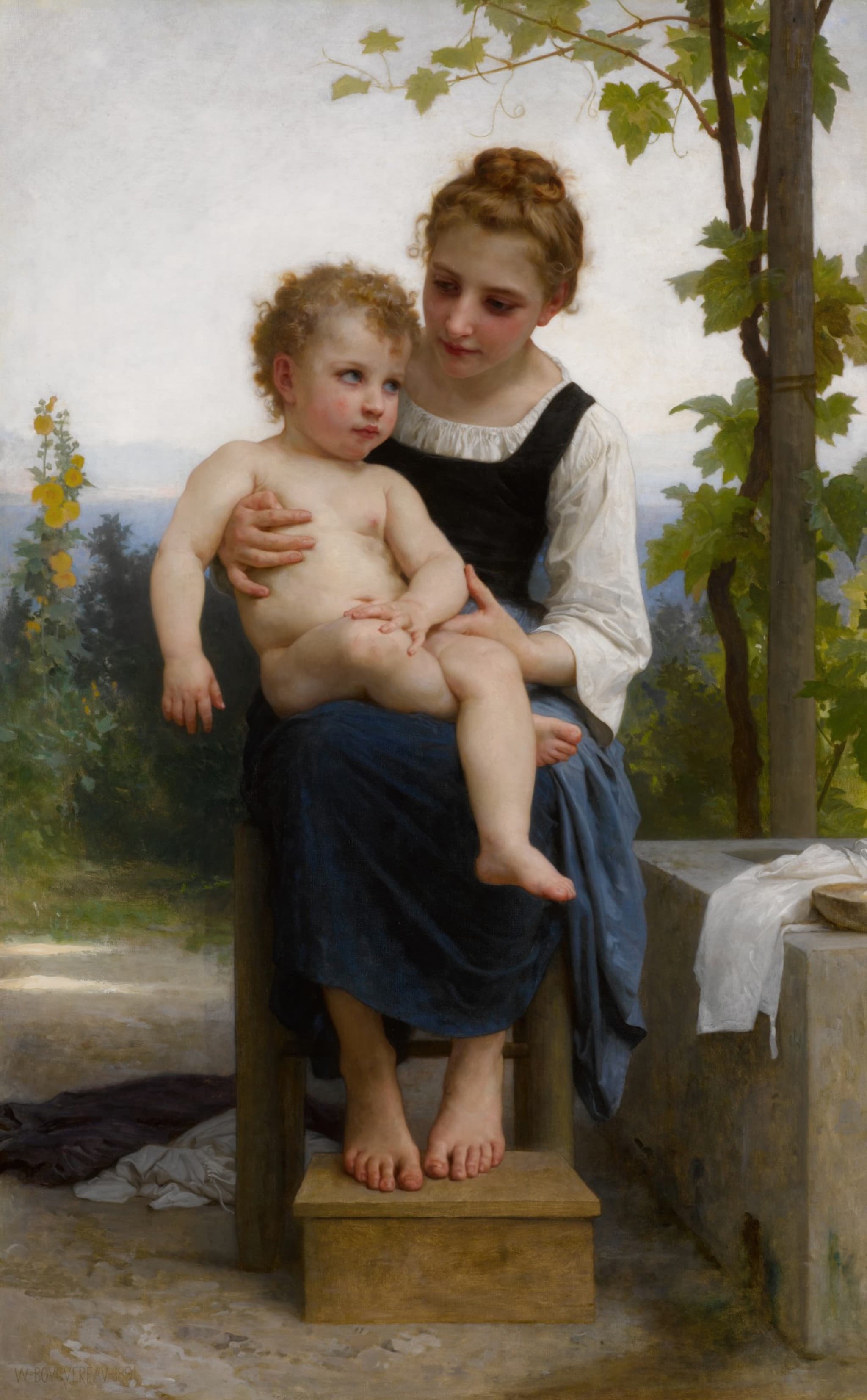 《沐浴之前》（Avant le bain）｜威廉-阿道夫·布格罗 William-Adolphe Bouguereau｜1891