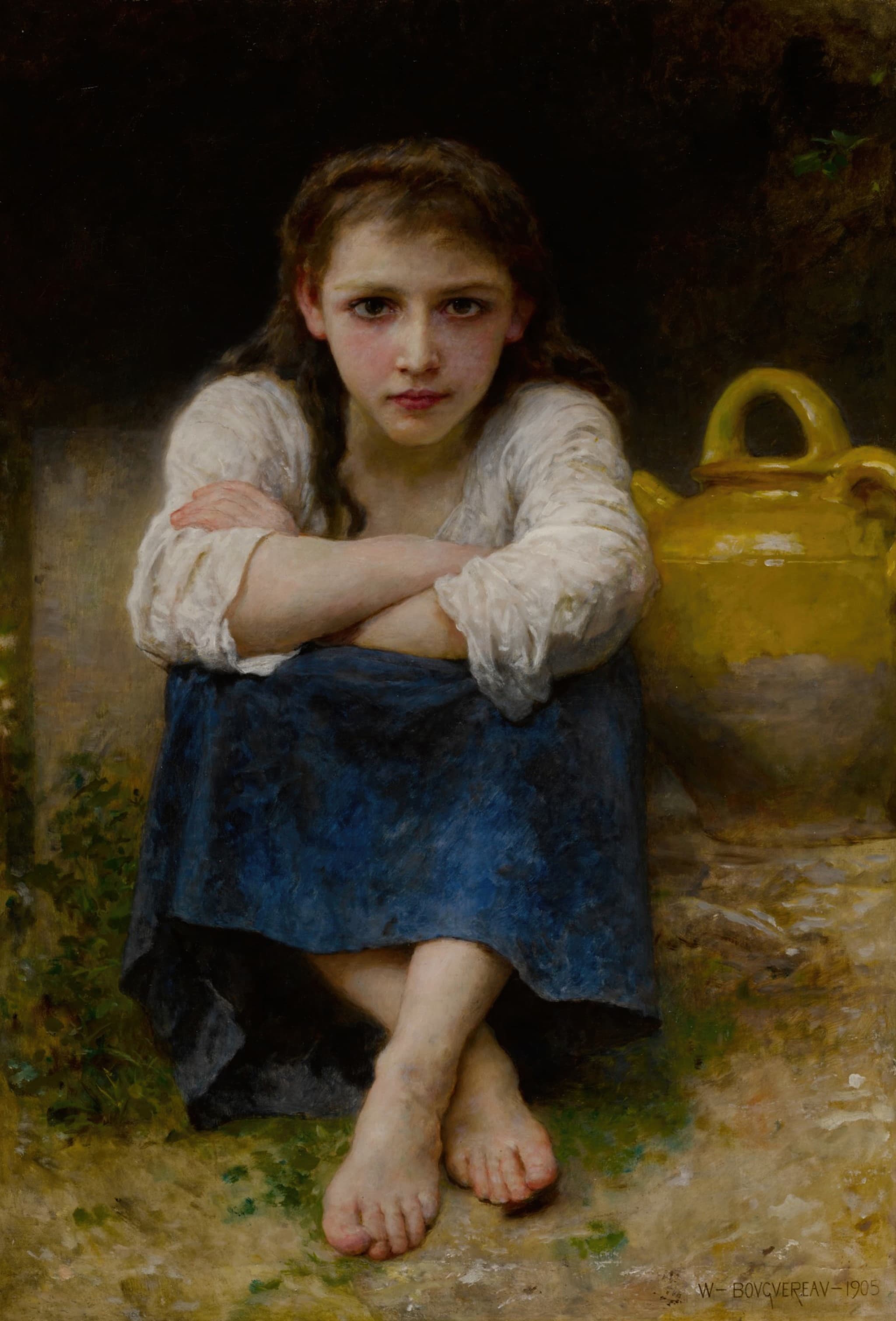 《严肃的少女》（La sérieuse）｜威廉-阿道夫·布格罗 William-Adolphe Bouguereau｜1905