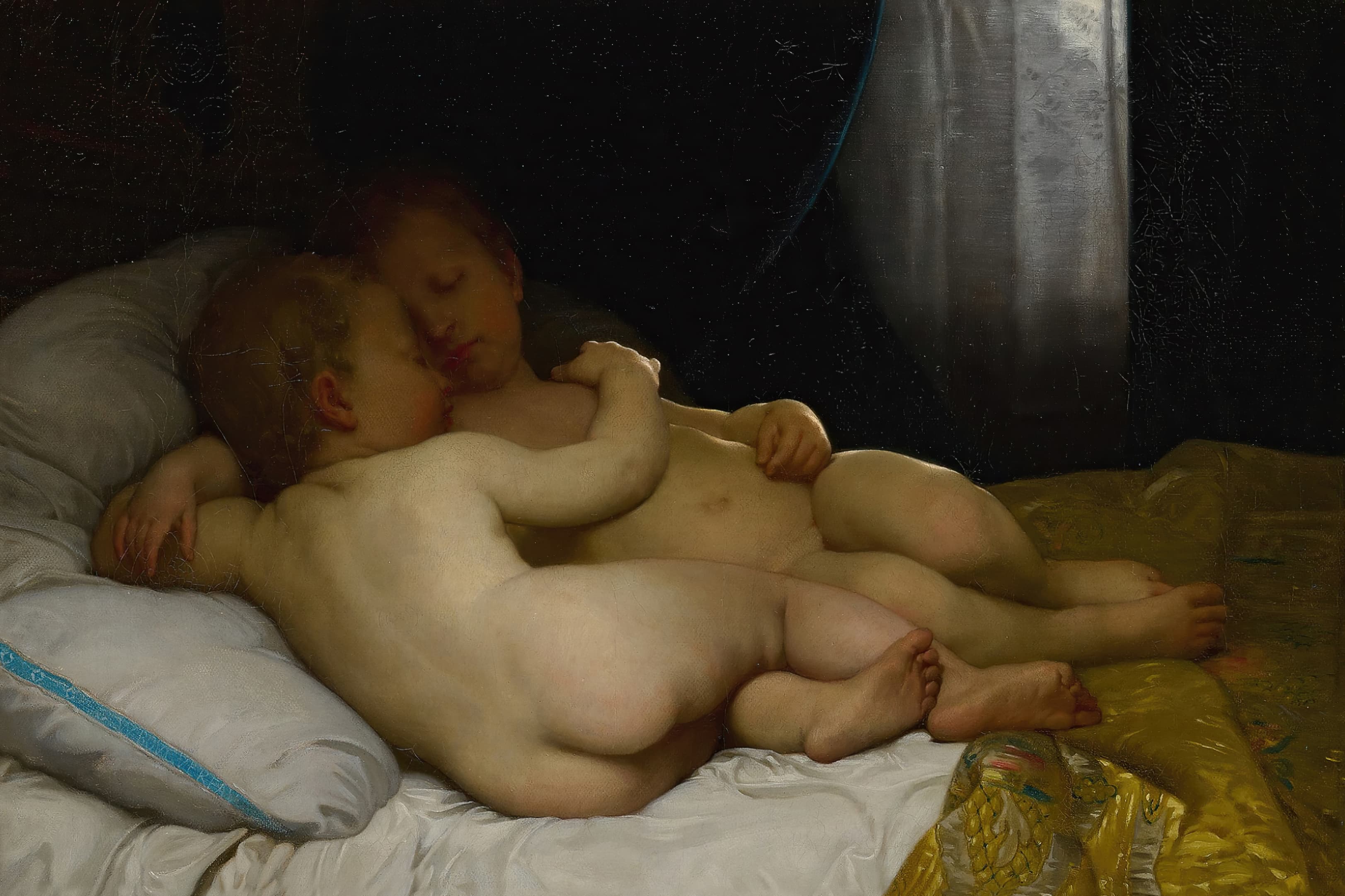 《熟睡的孩子们》（Les enfants endormis）｜威廉-阿道夫·布格罗 William-Adolphe Bouguereau｜1868