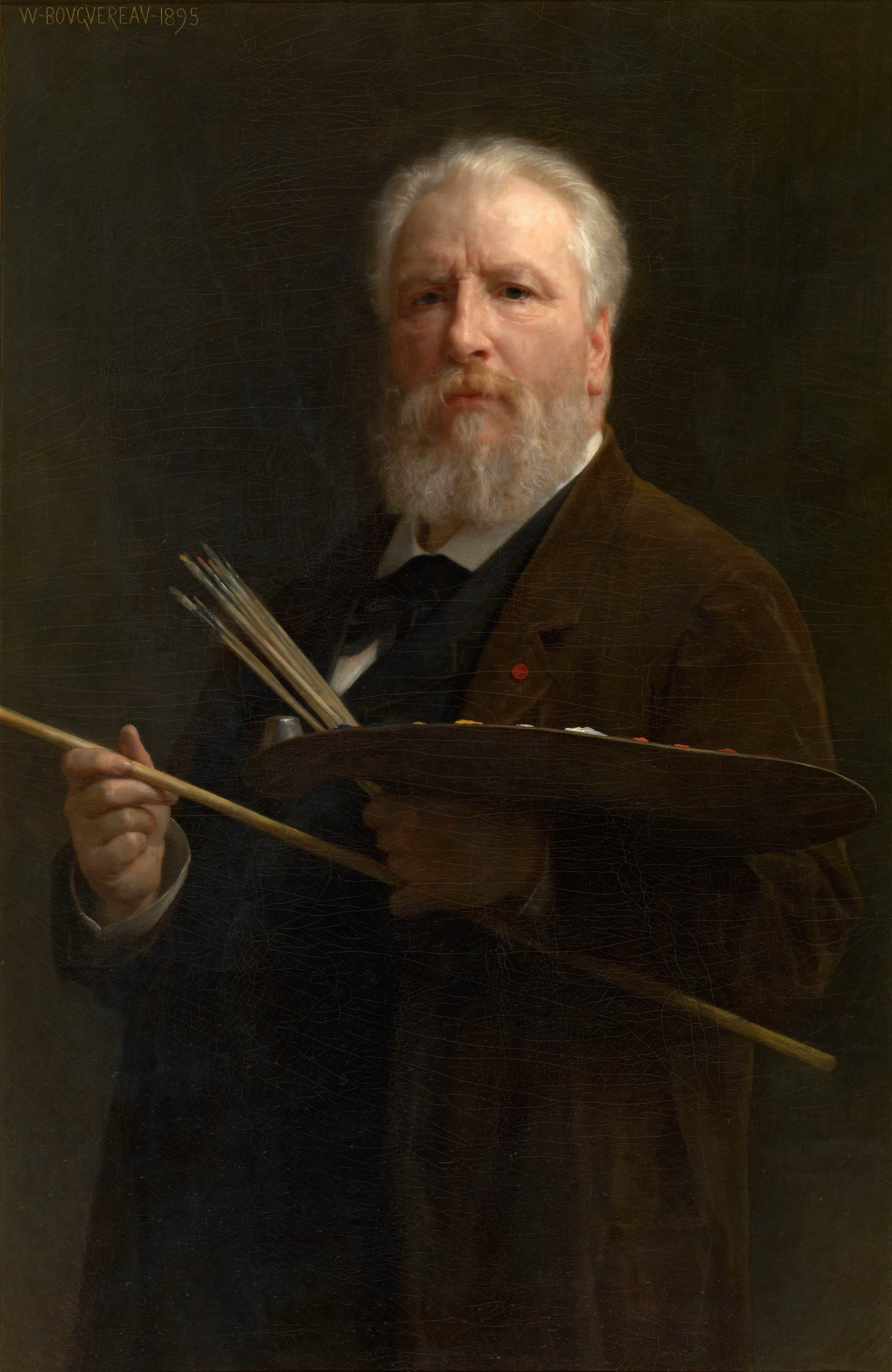 《自画像（1895）》（Self Portrait）｜威廉-阿道夫·布格罗 William-Adolphe Bouguereau｜1895