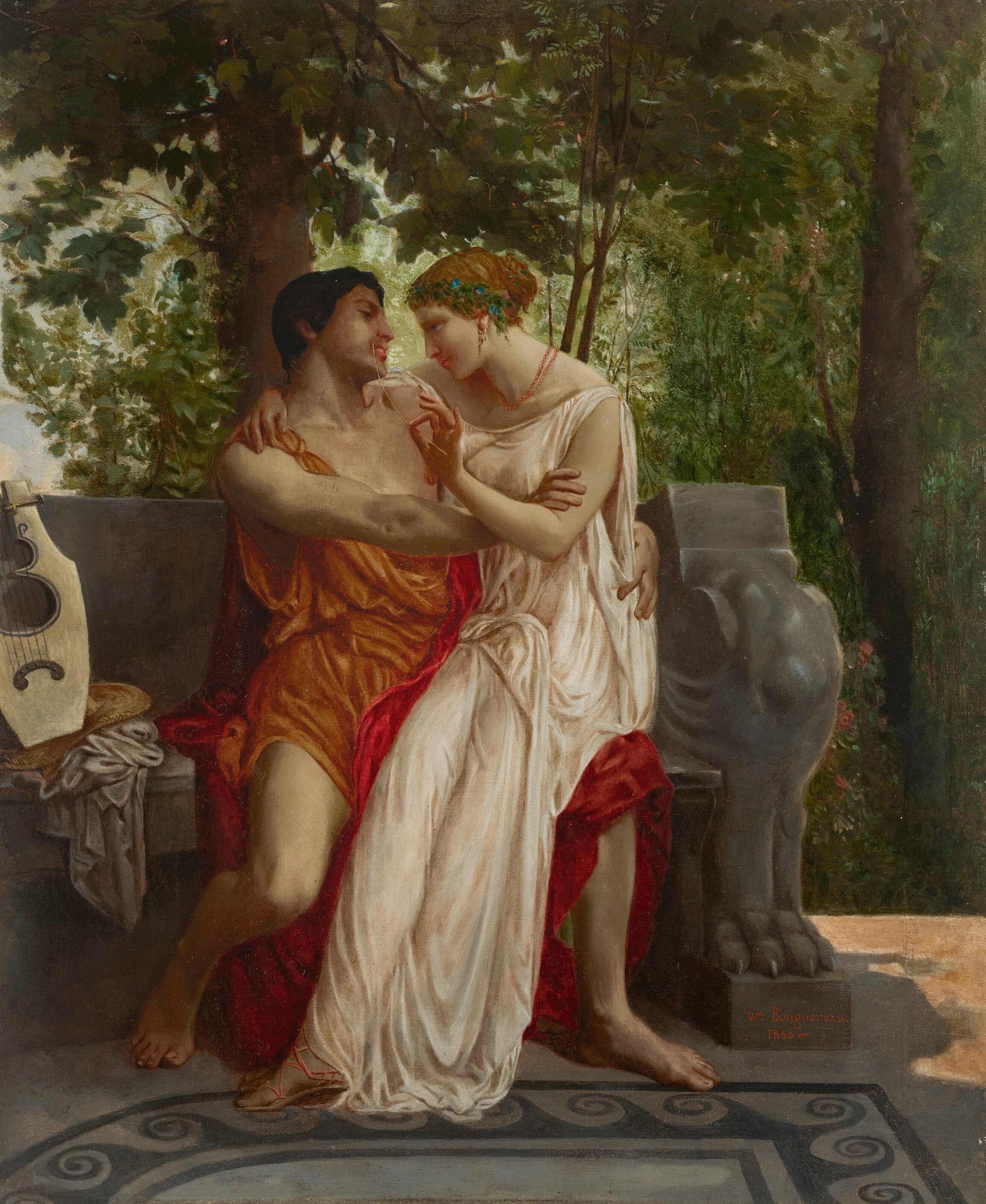 《恋人》（Les amoureux）｜威廉-阿道夫·布格罗 William-Adolphe Bouguereau｜1850
