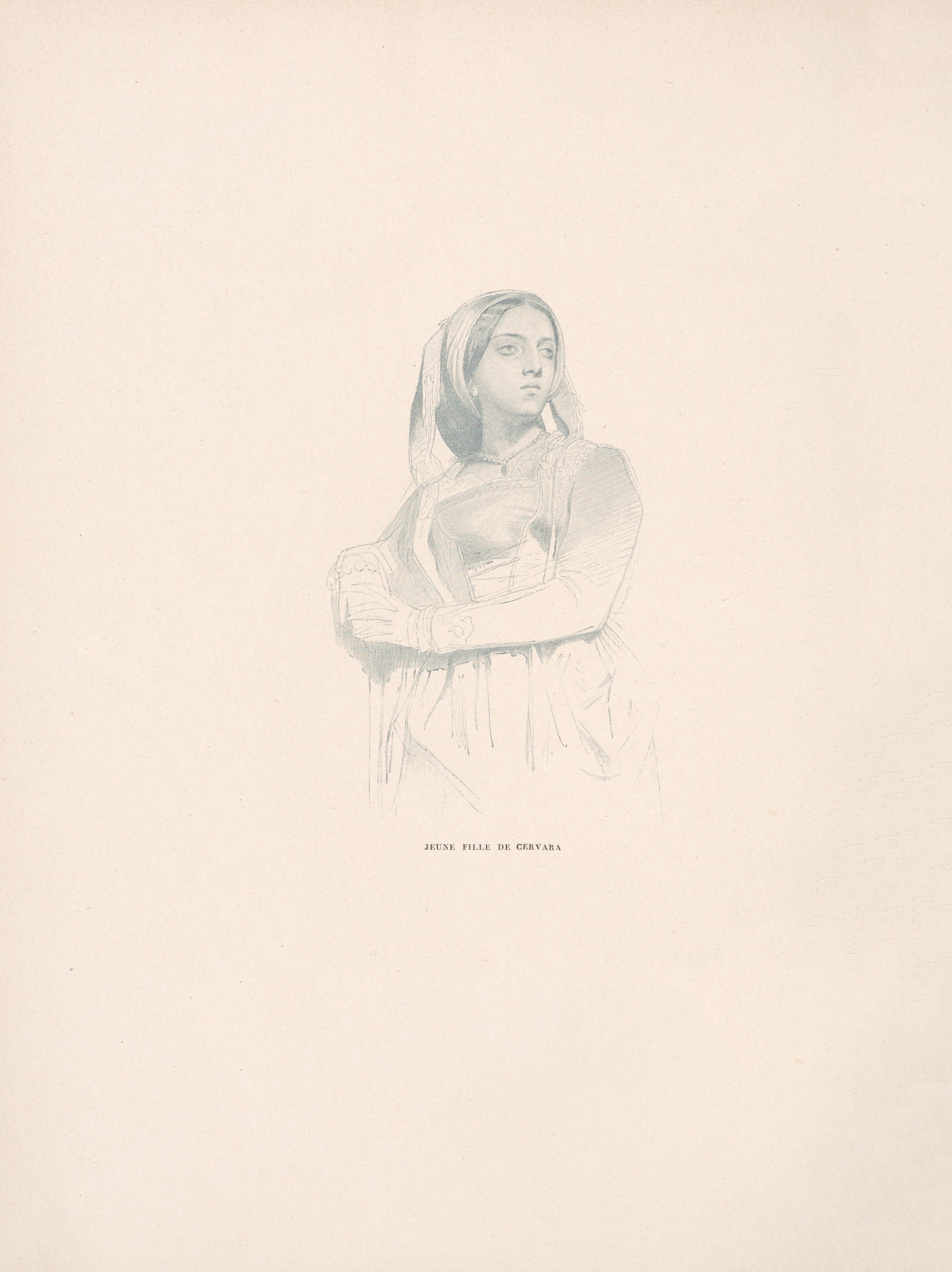 《切尔瓦拉少女》（Jeune fille de Cervara）｜威廉-阿道夫·布格罗 William-Adolphe Bouguereau｜19世纪