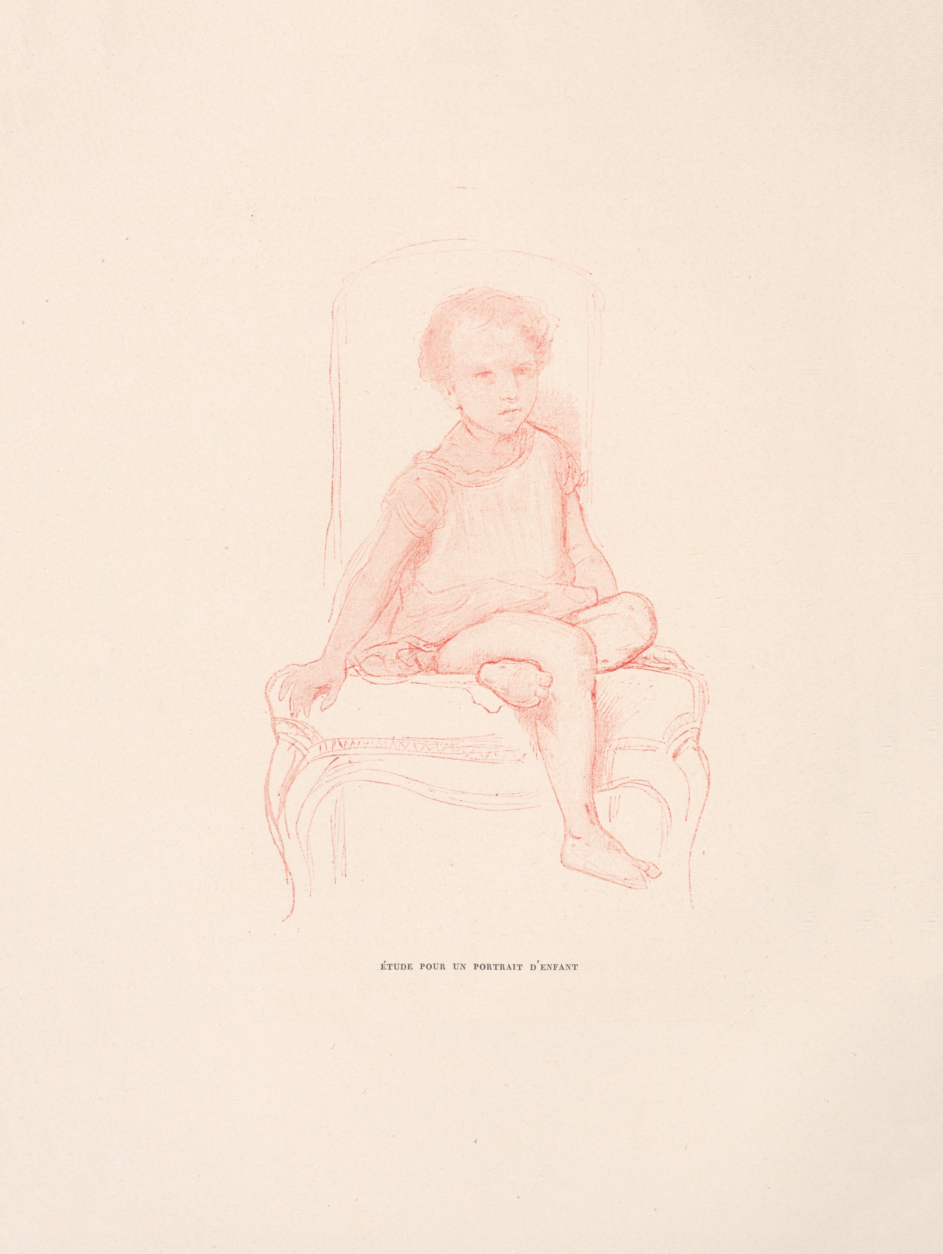 《儿童肖像习作》（Étude pour un portrait d’enfant）｜威廉-阿道夫·布格罗 William-Adolphe Bouguereau｜19世纪
