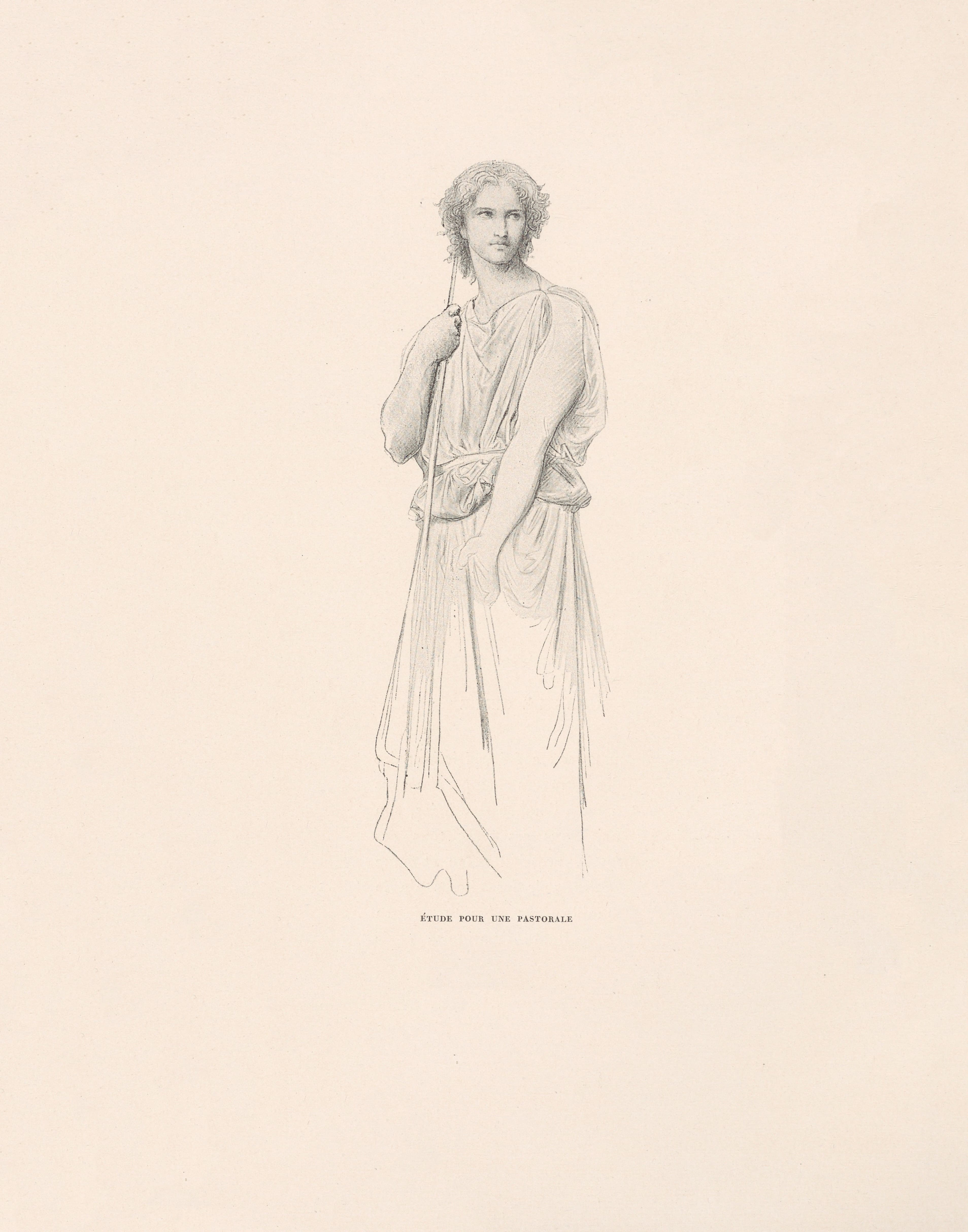 《田园画习作》（Étude pour une pastorale）｜威廉-阿道夫·布格罗 William-Adolphe Bouguereau｜19世纪
