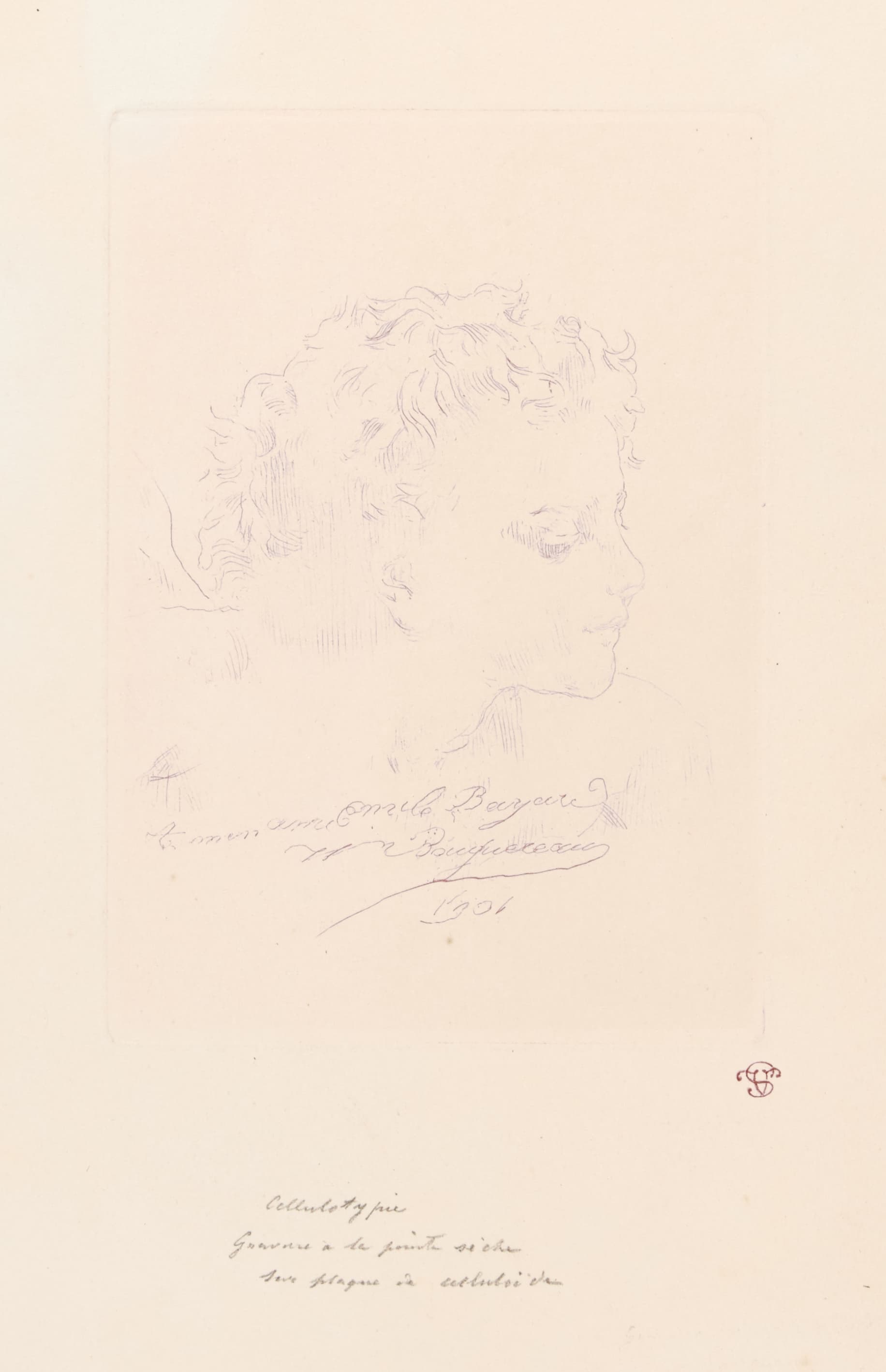 《年轻女子头像》（Head Of A Young Woman）｜威廉-阿道夫·布格罗 William-Adolphe Bouguereau｜1901