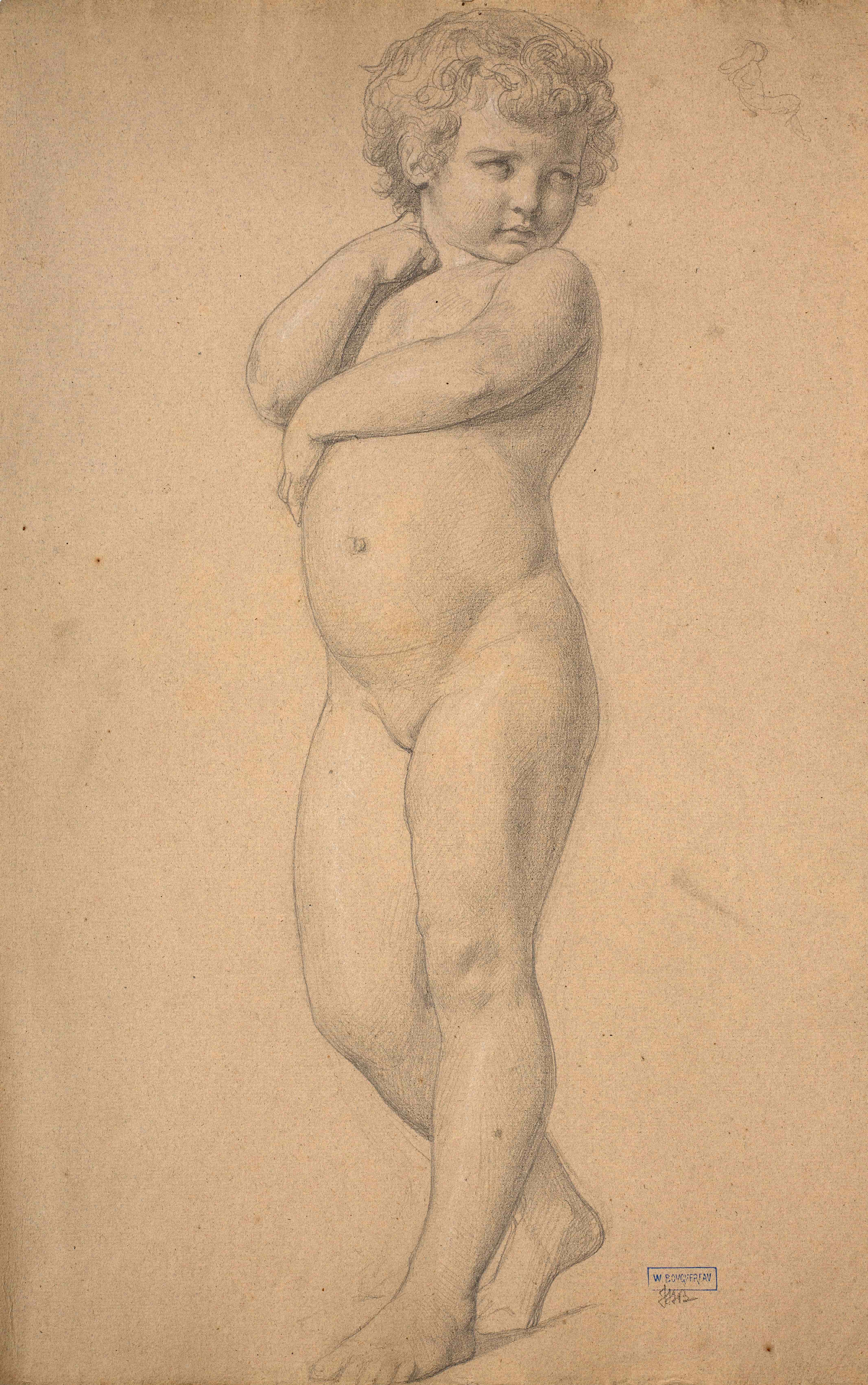 《《最初的不和》习作》（Study for La Première discorde）｜威廉-阿道夫·布格罗 William-Adolphe Bouguereau｜不明