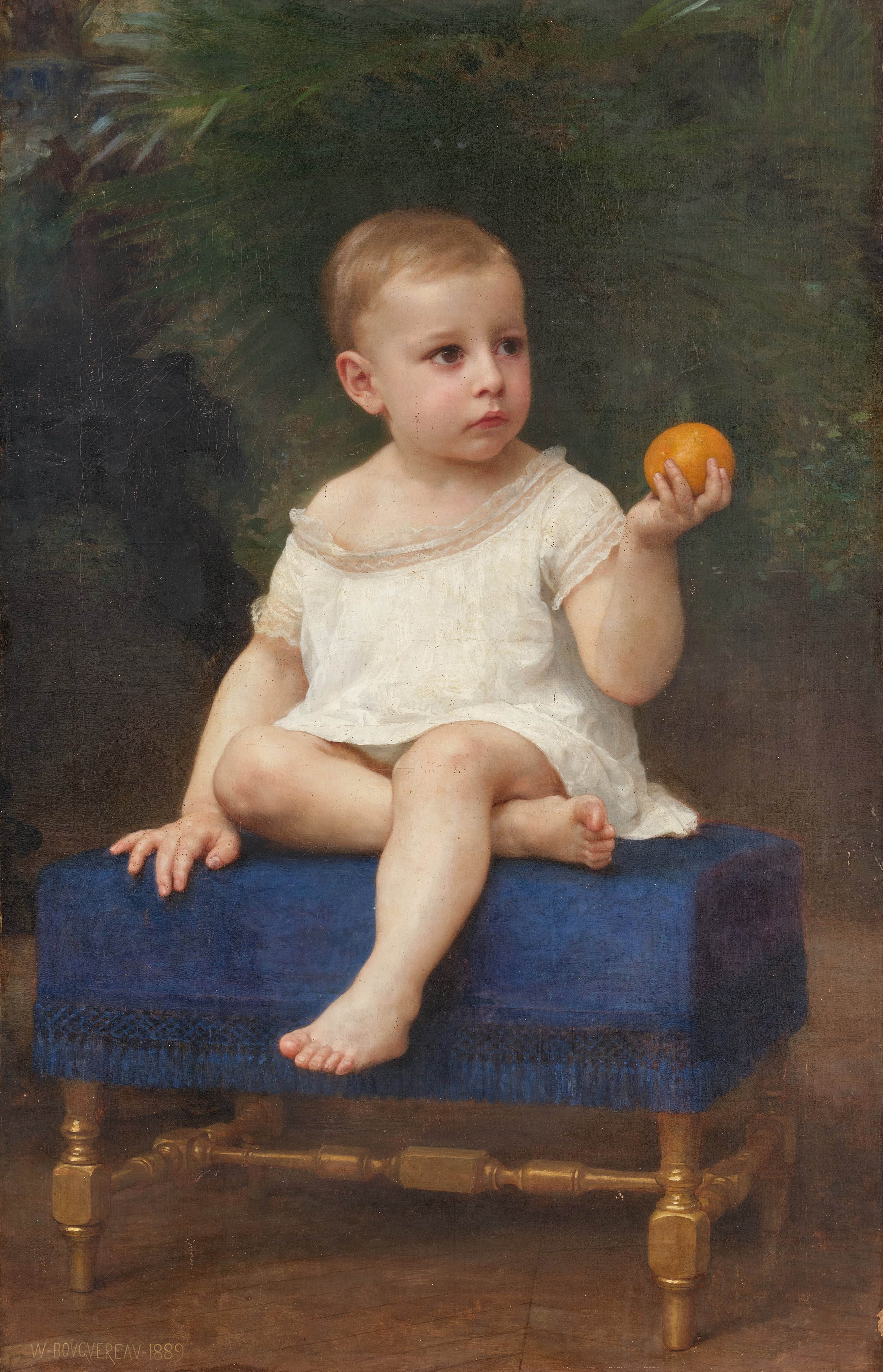 《波特夫人孩子的肖像》（Portrait of a Child of Madame Porter）｜威廉-阿道夫·布格罗 William-Adolphe Bouguereau｜1889