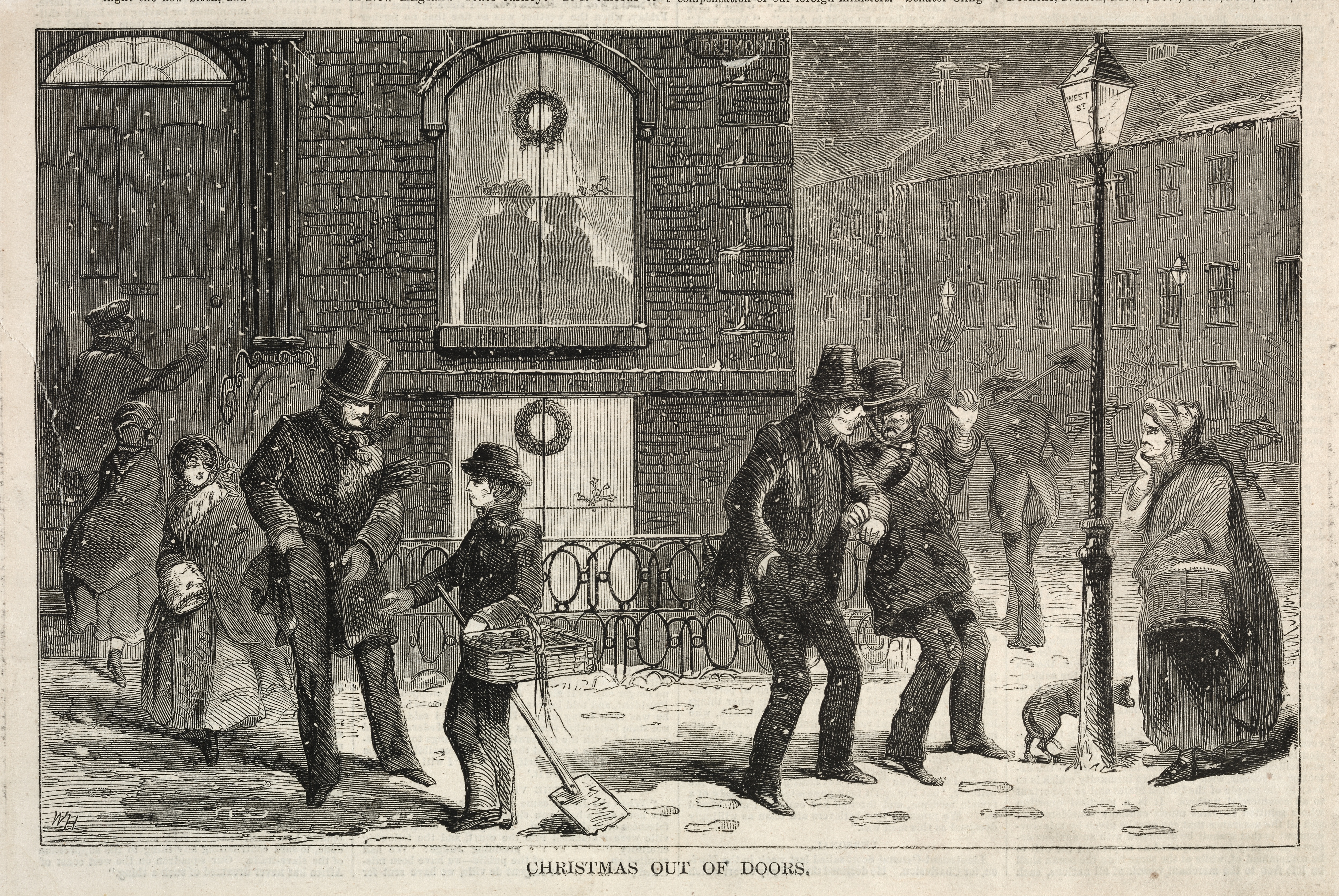 《户外圣诞节》（christmas out of doors）｜温斯洛·霍默 Winslow Homer｜1858