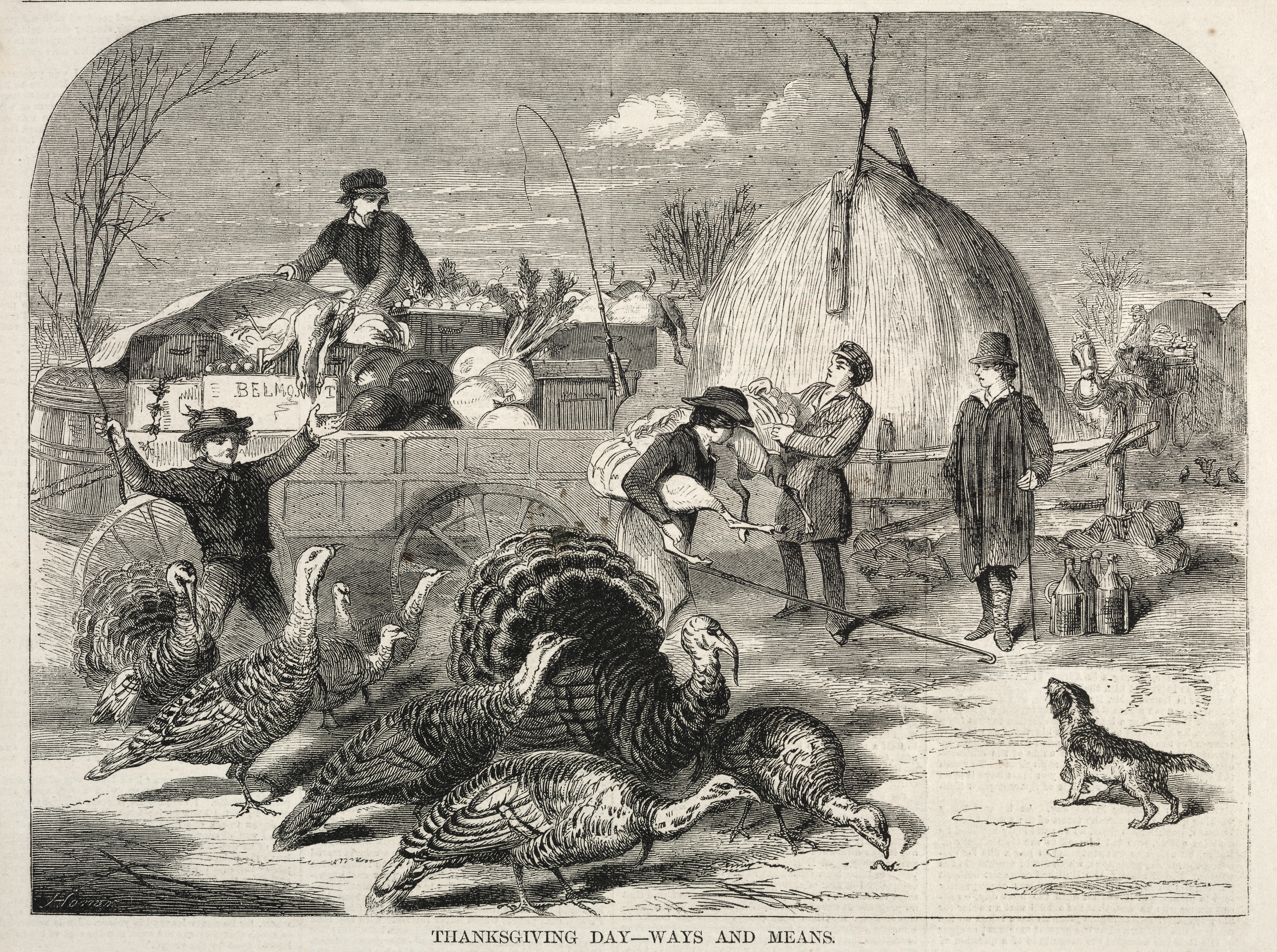《感恩节的方式方法》（thanksgiving day ways and means）｜温斯洛·霍默 Winslow Homer｜1858
