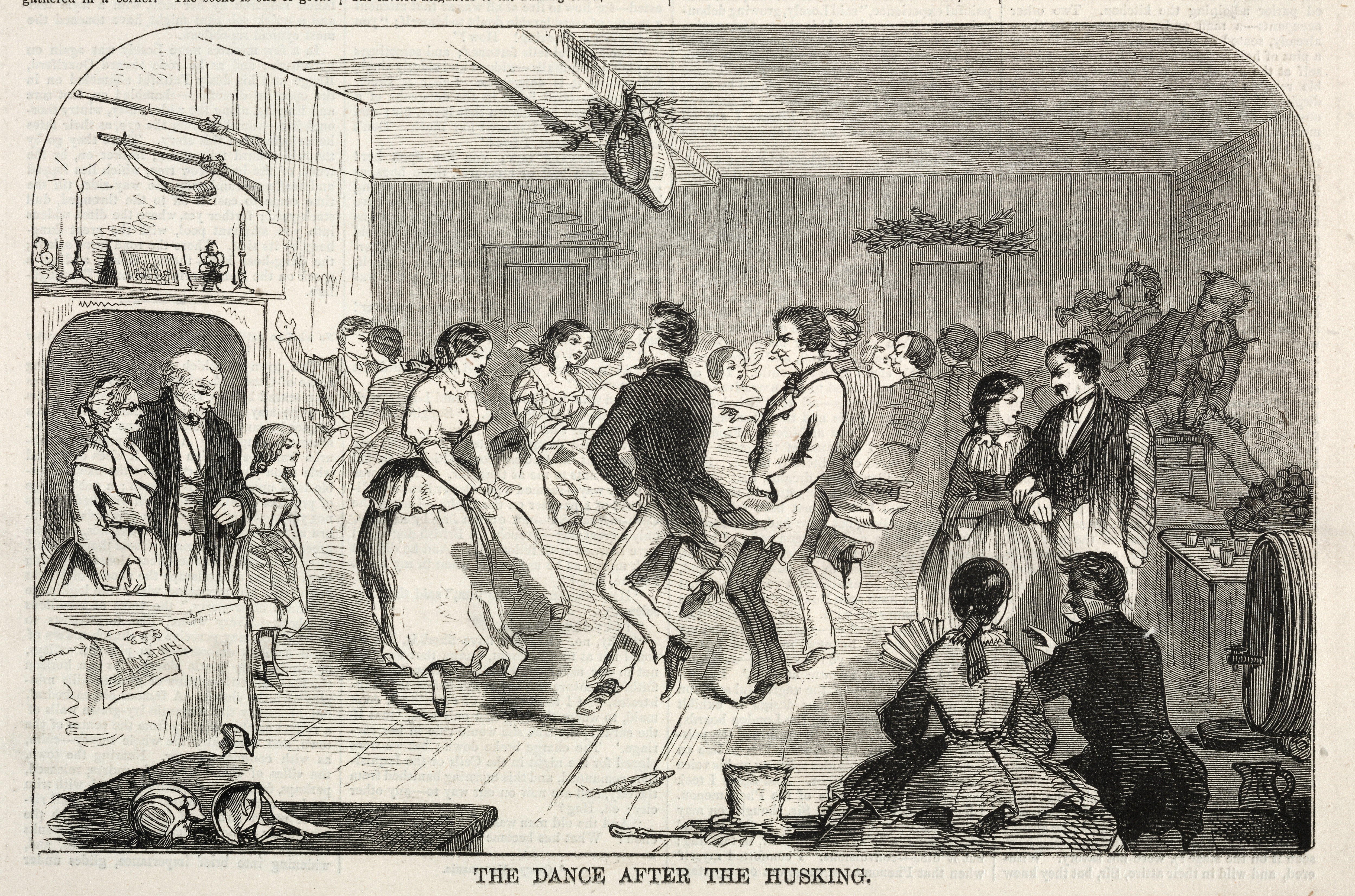 《脱壳后的舞蹈》（the dance after the husking）｜温斯洛·霍默 Winslow Homer｜1858
