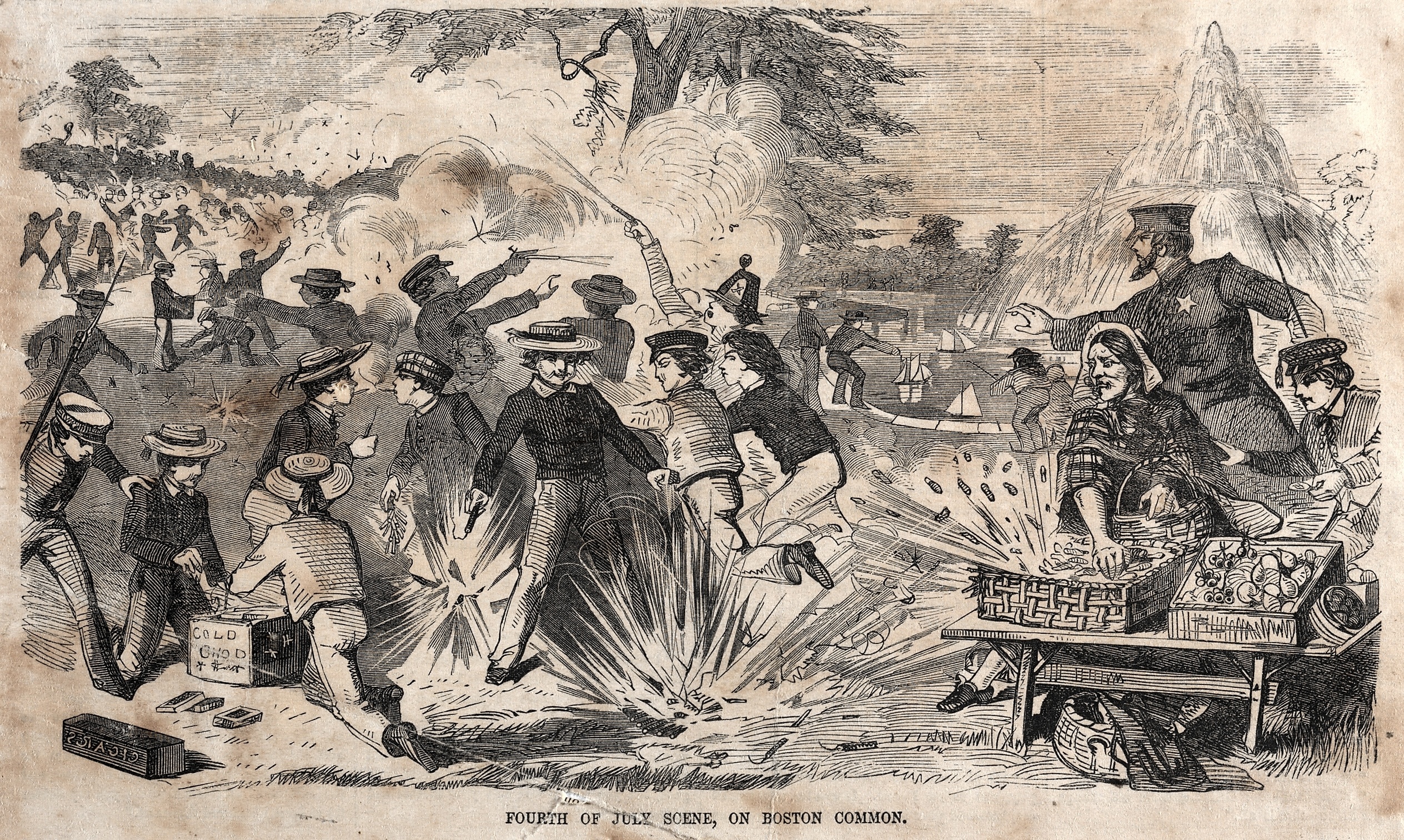 《波士顿公园的七月四日场景》（fourth of july scene on boston common）｜温斯洛·霍默 Winslow Homer｜1859