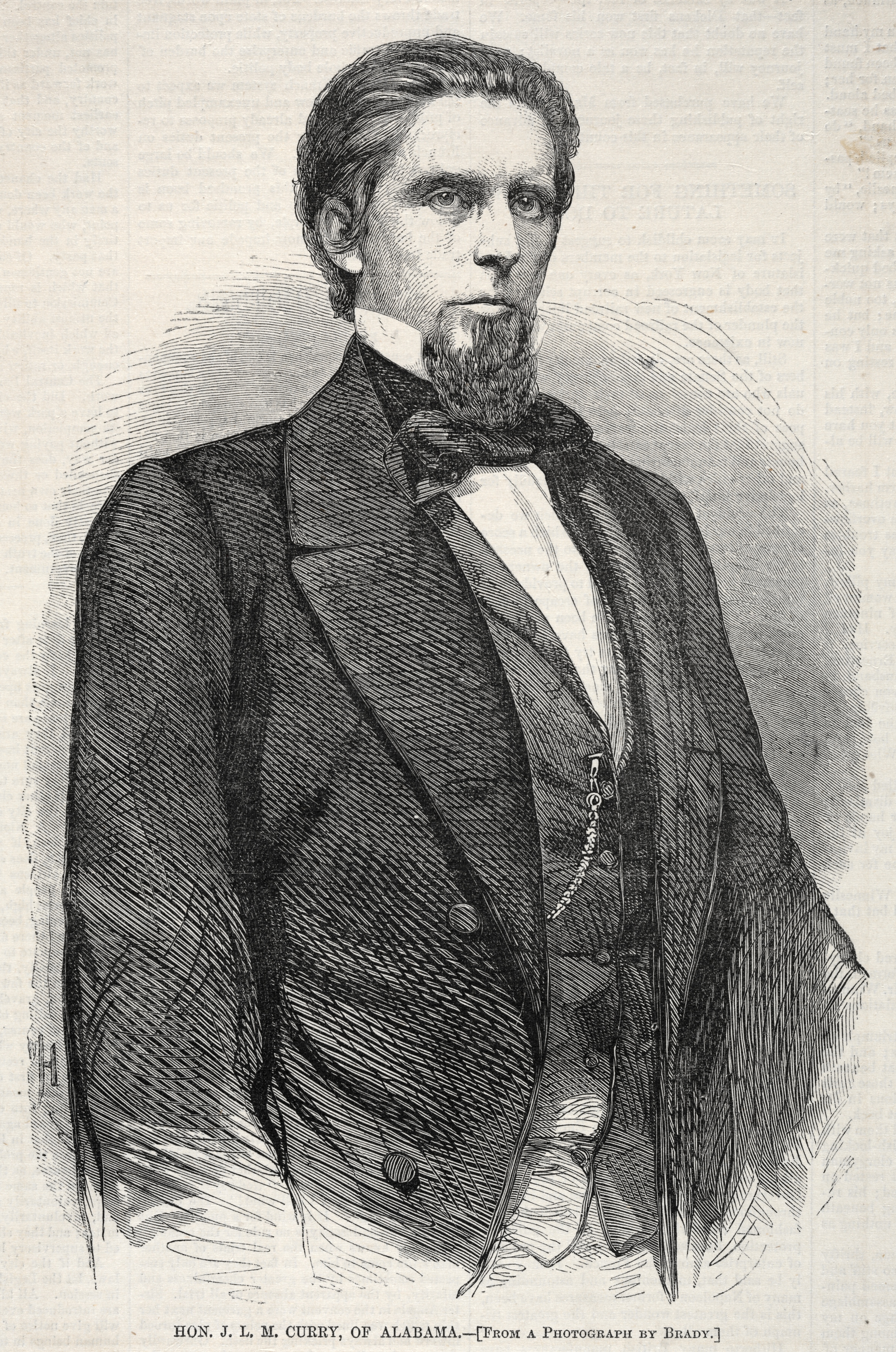 《阿拉巴马州的 J L M 咖喱阁下》（hon j l m curry of alabama）｜温斯洛·霍默 Winslow Homer｜1860