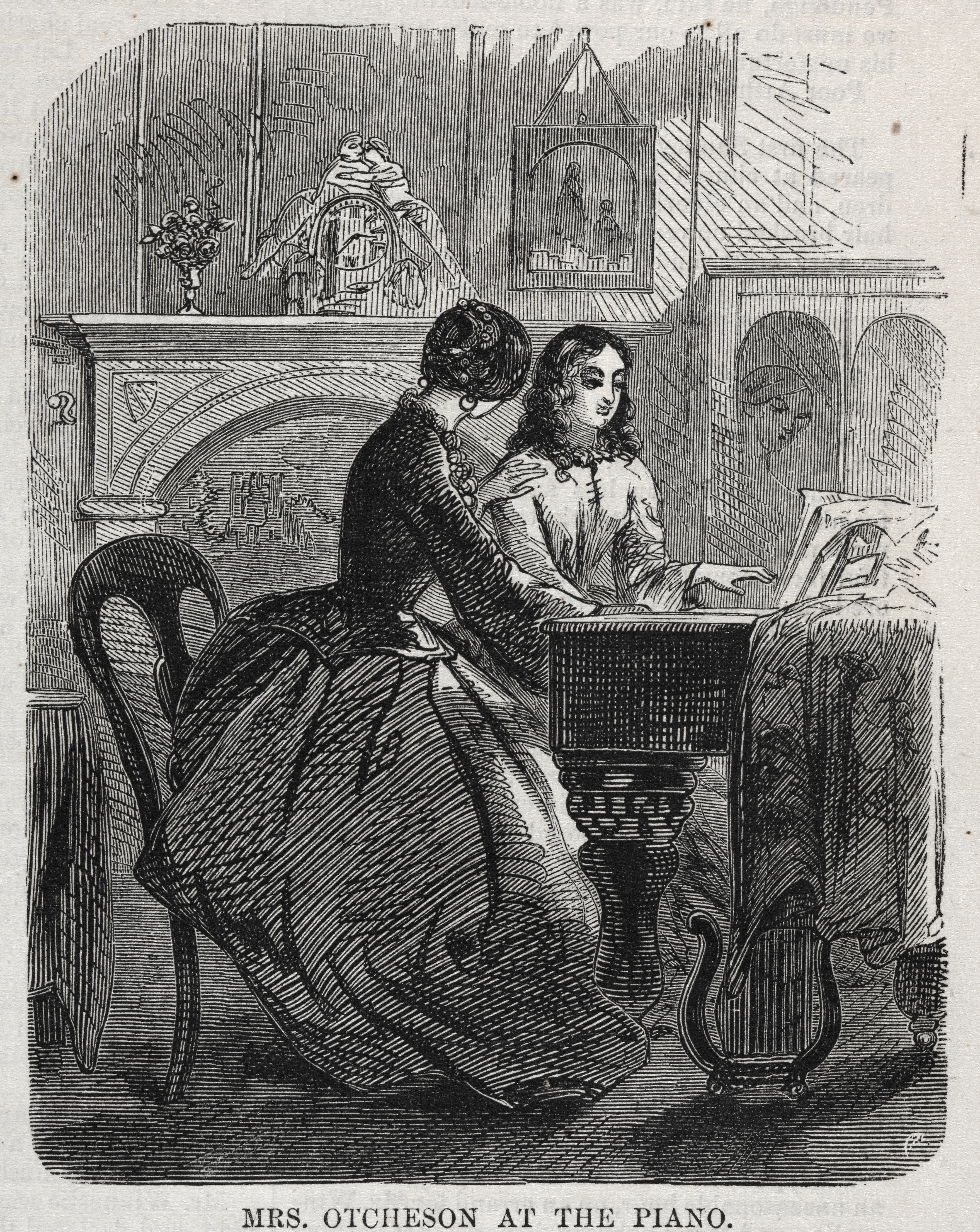 《mrs otcheson at the piano》｜温斯洛·霍默 Winslow Homer｜1860