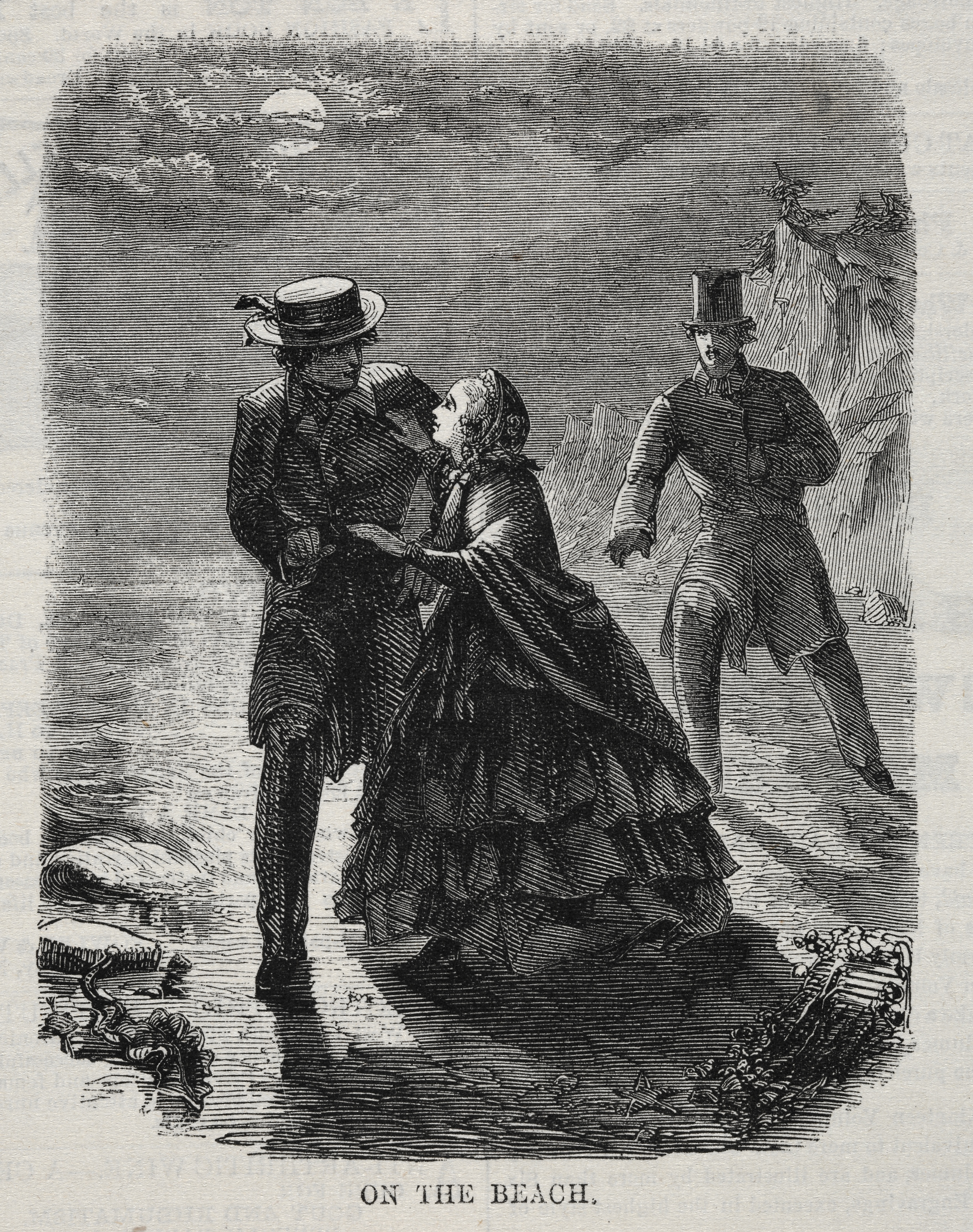 《在海滩上》（on the beach）｜温斯洛·霍默 Winslow Homer｜1860