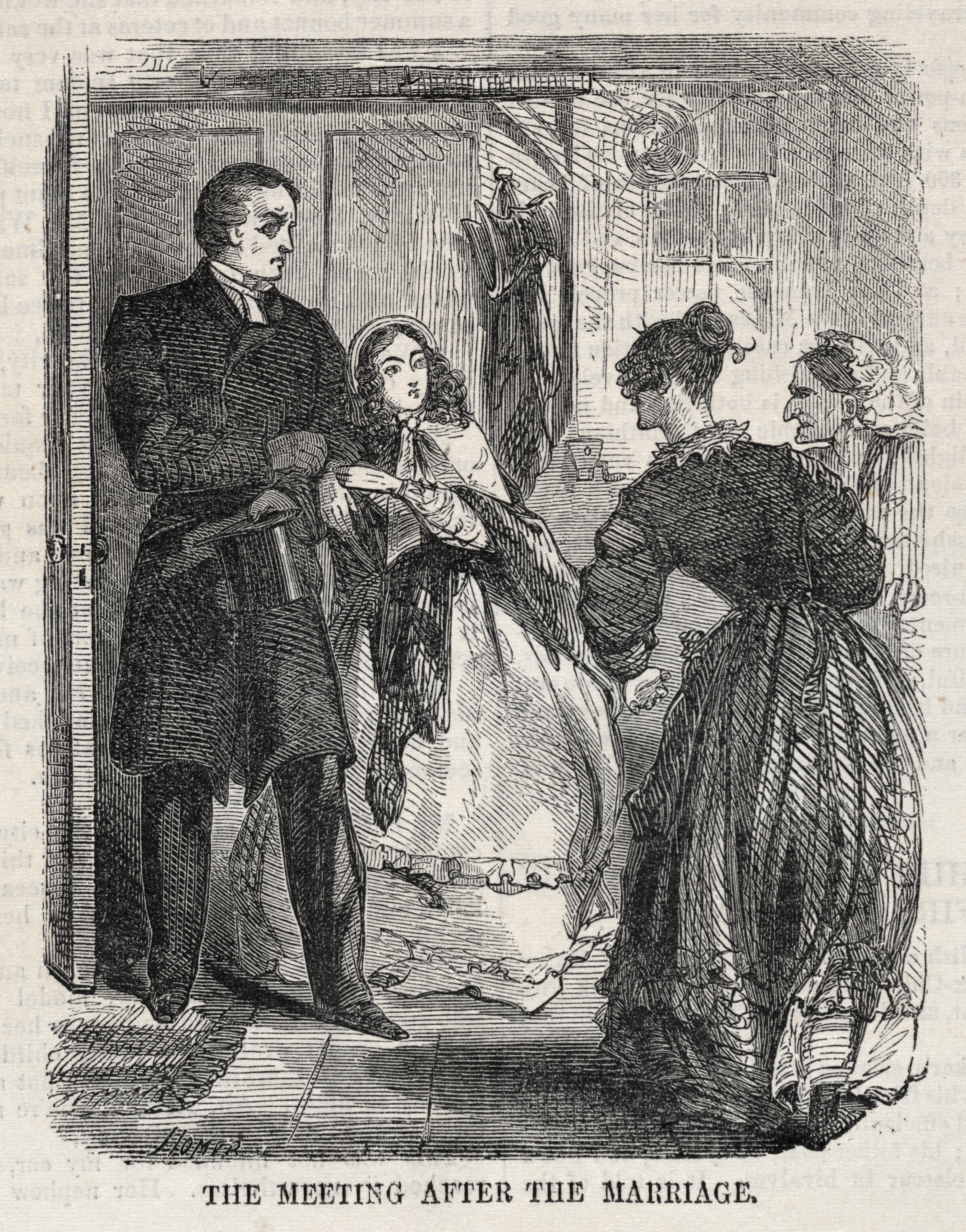 《婚后的会面》（the meeting after the marriage）｜温斯洛·霍默 Winslow Homer｜1860