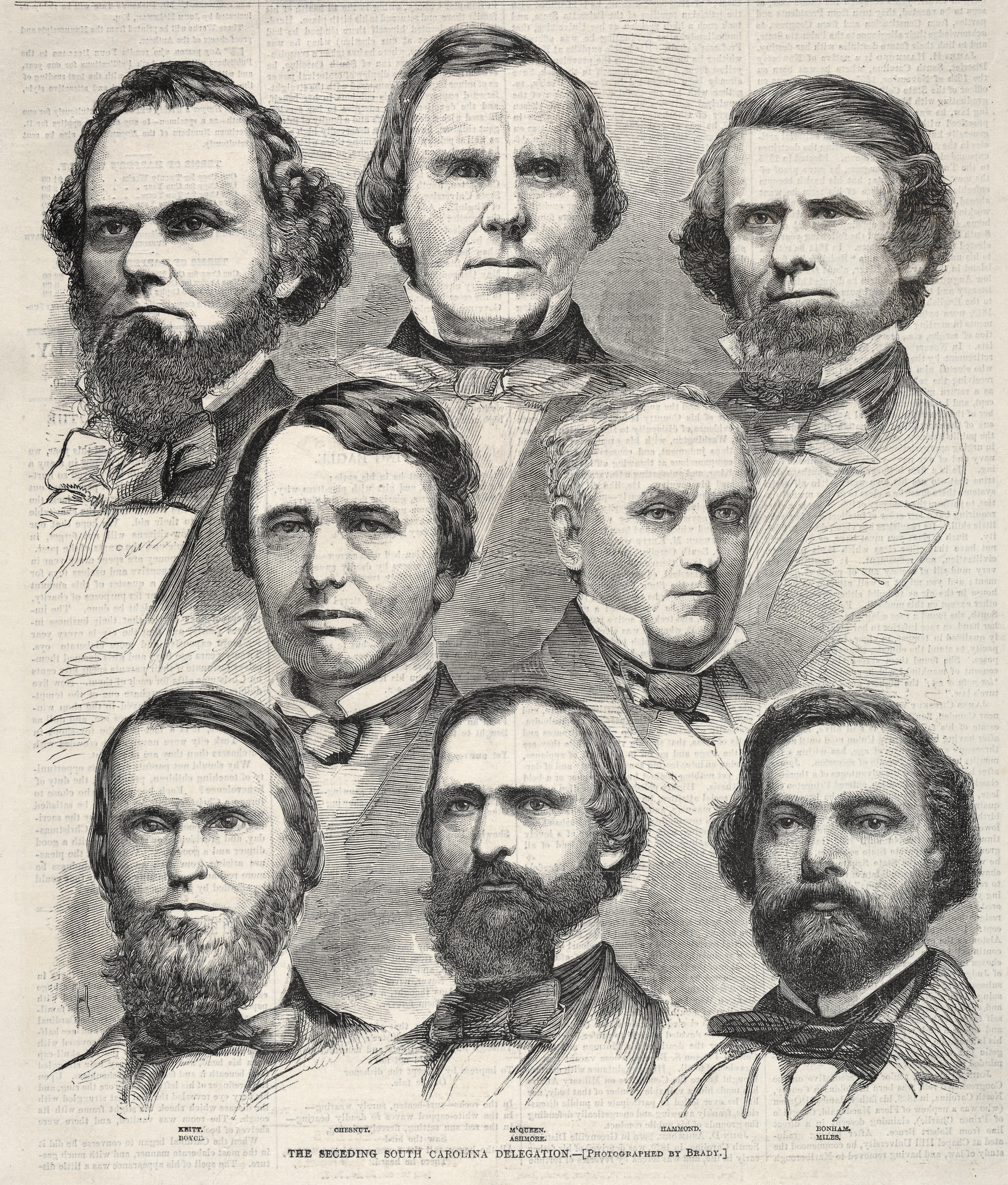 《退出的南卡罗来纳州代表团》（the seceding south carolina delegation）｜温斯洛·霍默 Winslow Homer｜1860