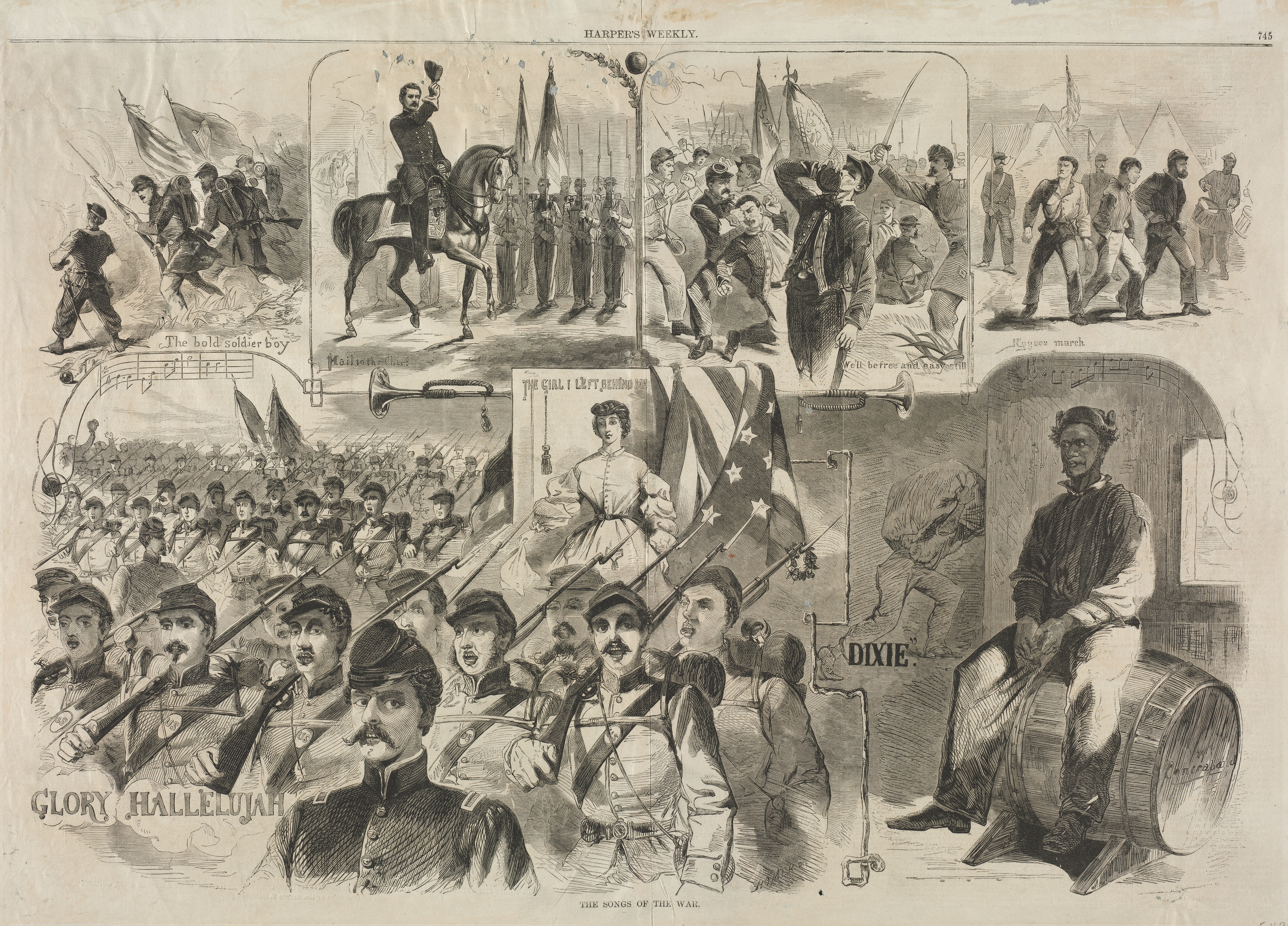 《战争歌曲》（the songs of the war）｜温斯洛·霍默 Winslow Homer｜1861