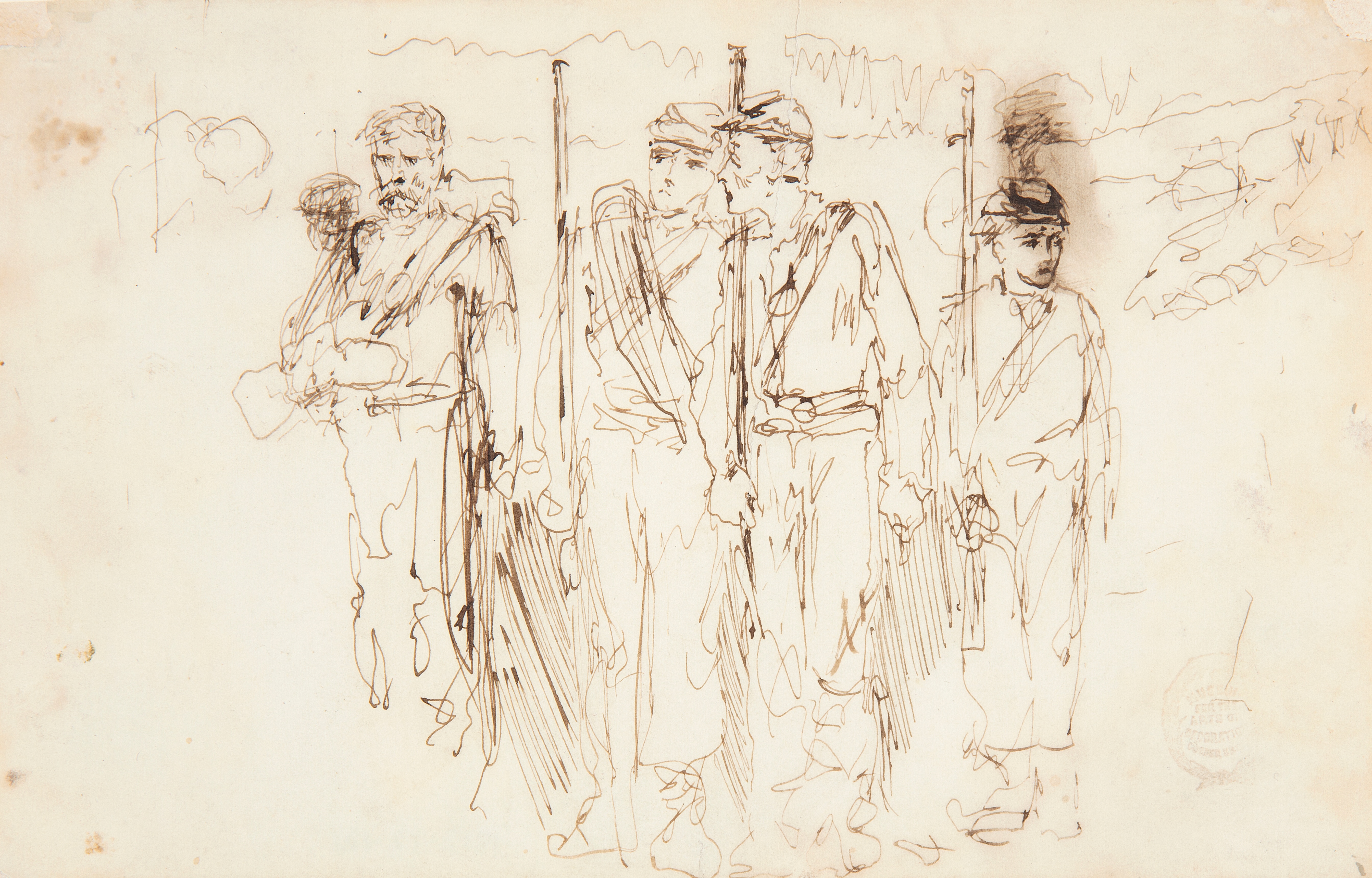 《行走的伤员》（the walking wounded）｜温斯洛·霍默 Winslow Homer｜1861–1862