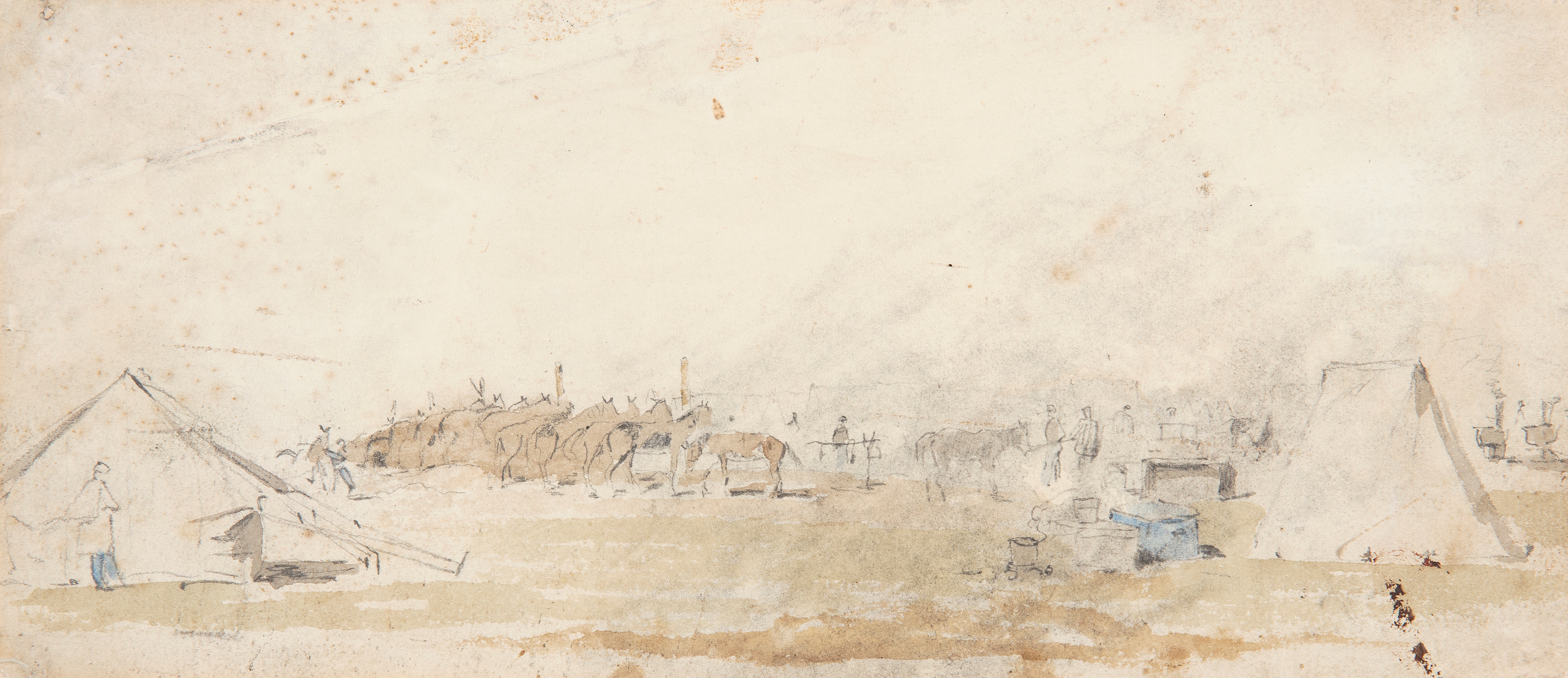 《军营》（army encampment）｜温斯洛·霍默 Winslow Homer｜1862