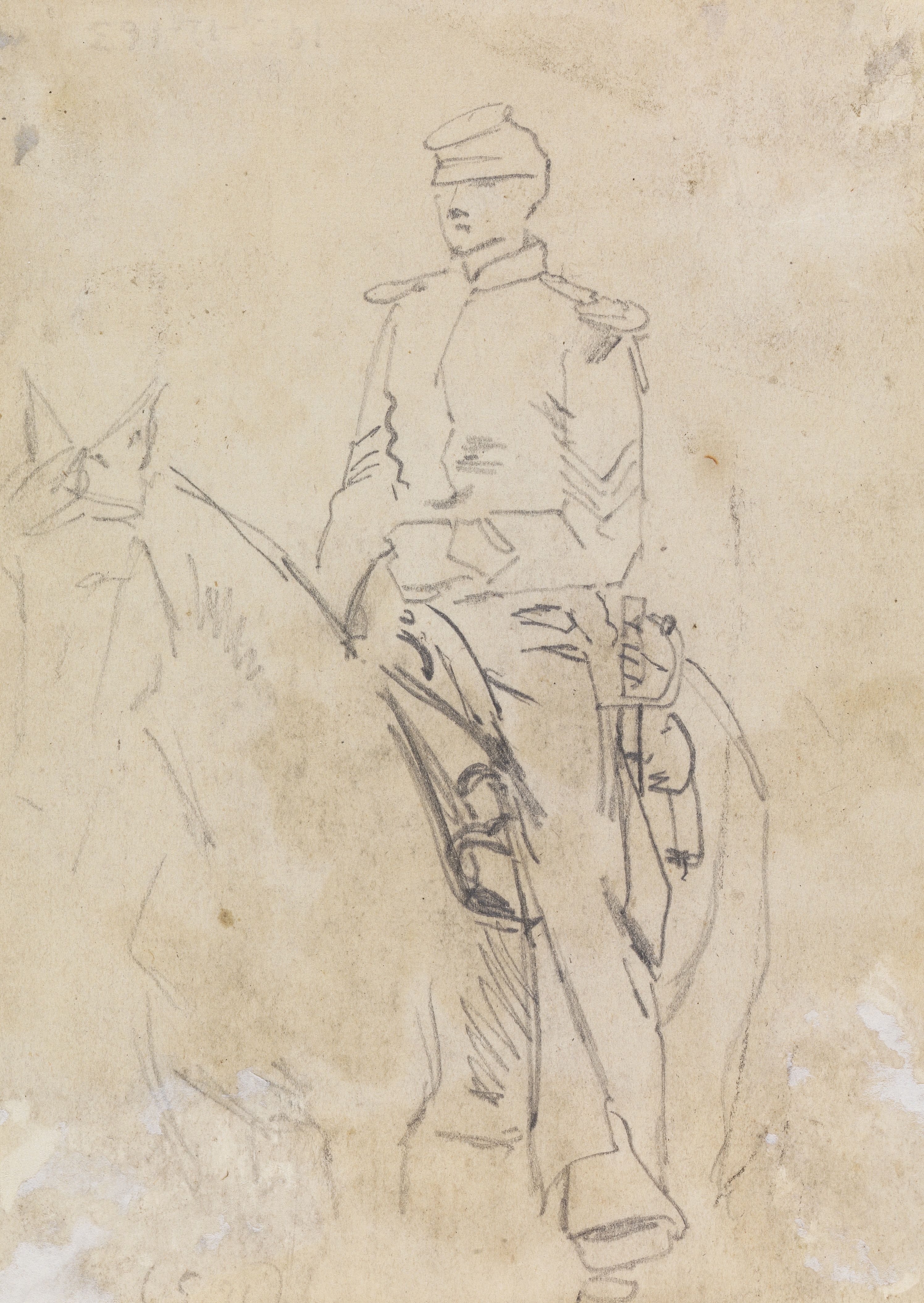 《骑兵军官》（mounted cavalry officer）｜温斯洛·霍默 Winslow Homer｜1862