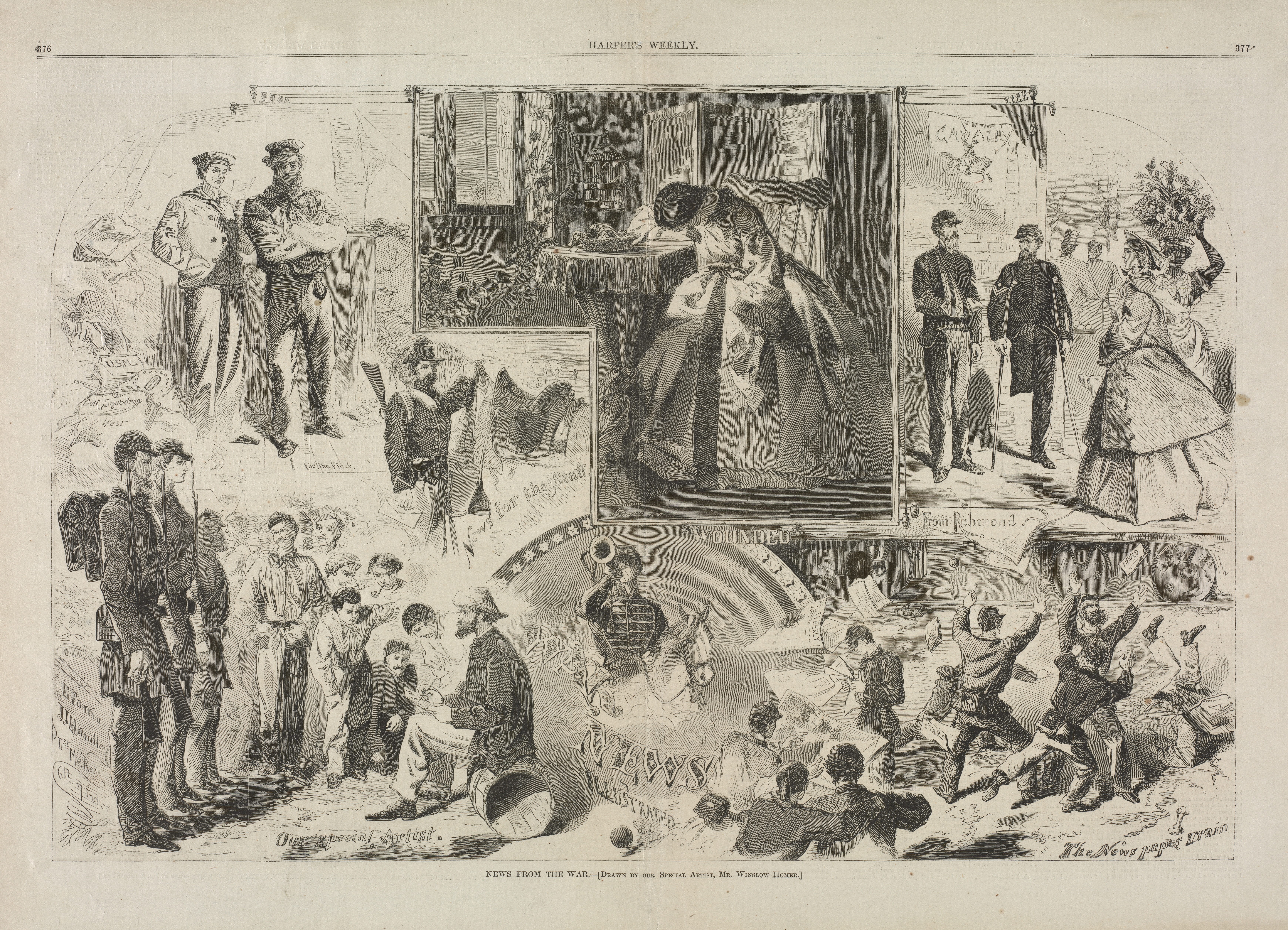 《战争的消息》（news from the war）｜温斯洛·霍默 Winslow Homer｜1862