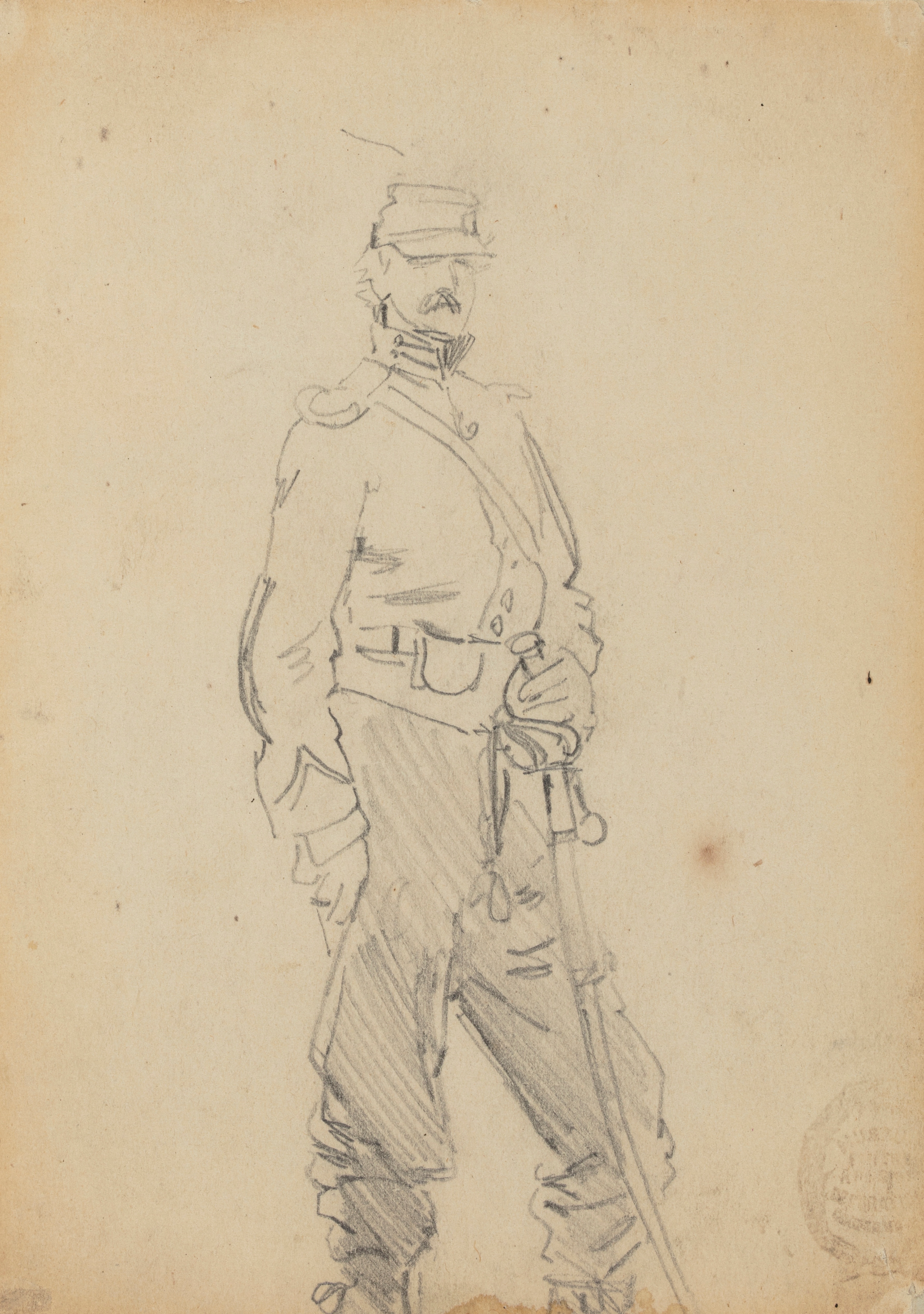 《常务官员》（standing officer）｜温斯洛·霍默 Winslow Homer｜1862