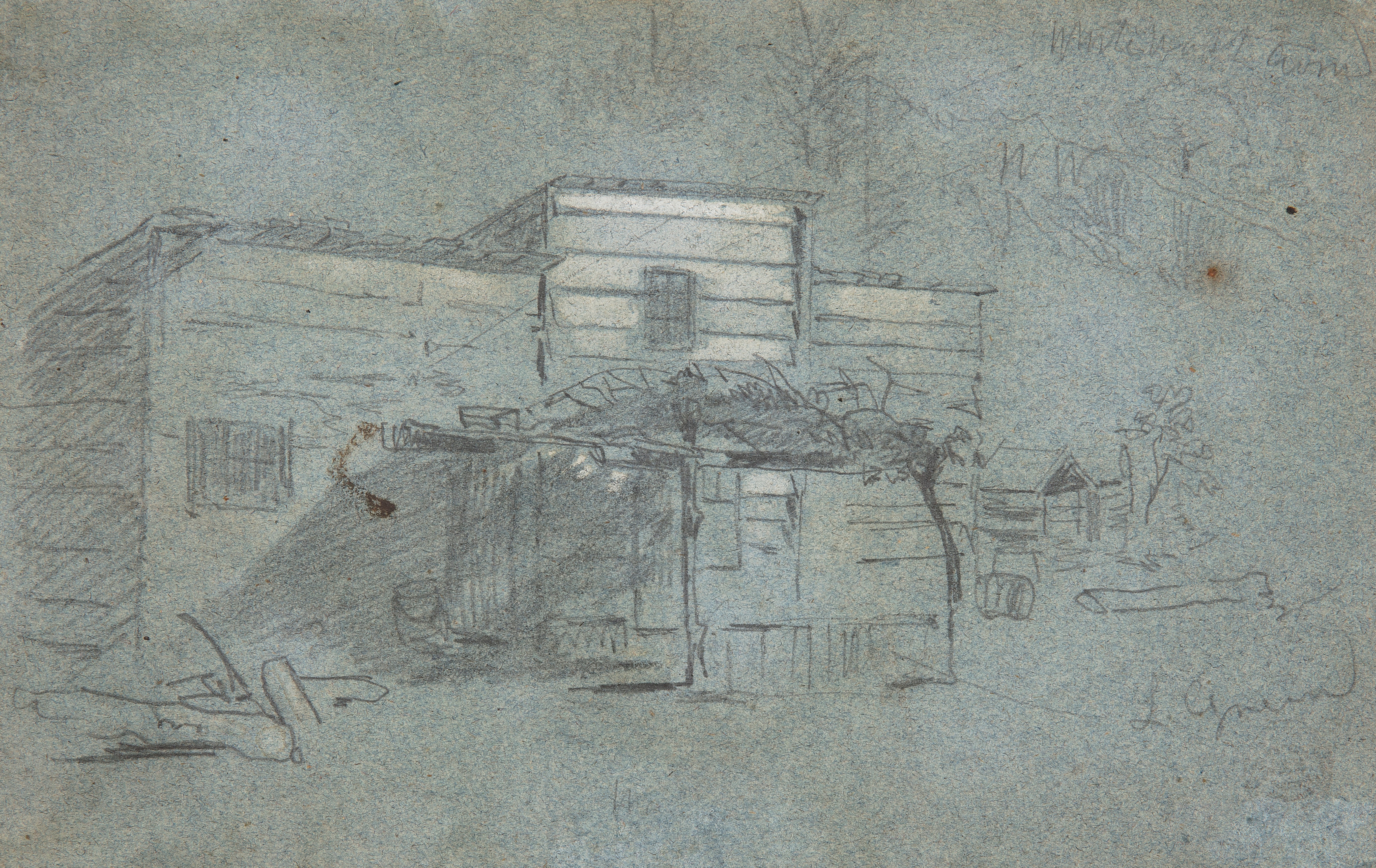 《隔板棚屋》（clapboard shack）｜温斯洛·霍默 Winslow Homer｜1863–1864