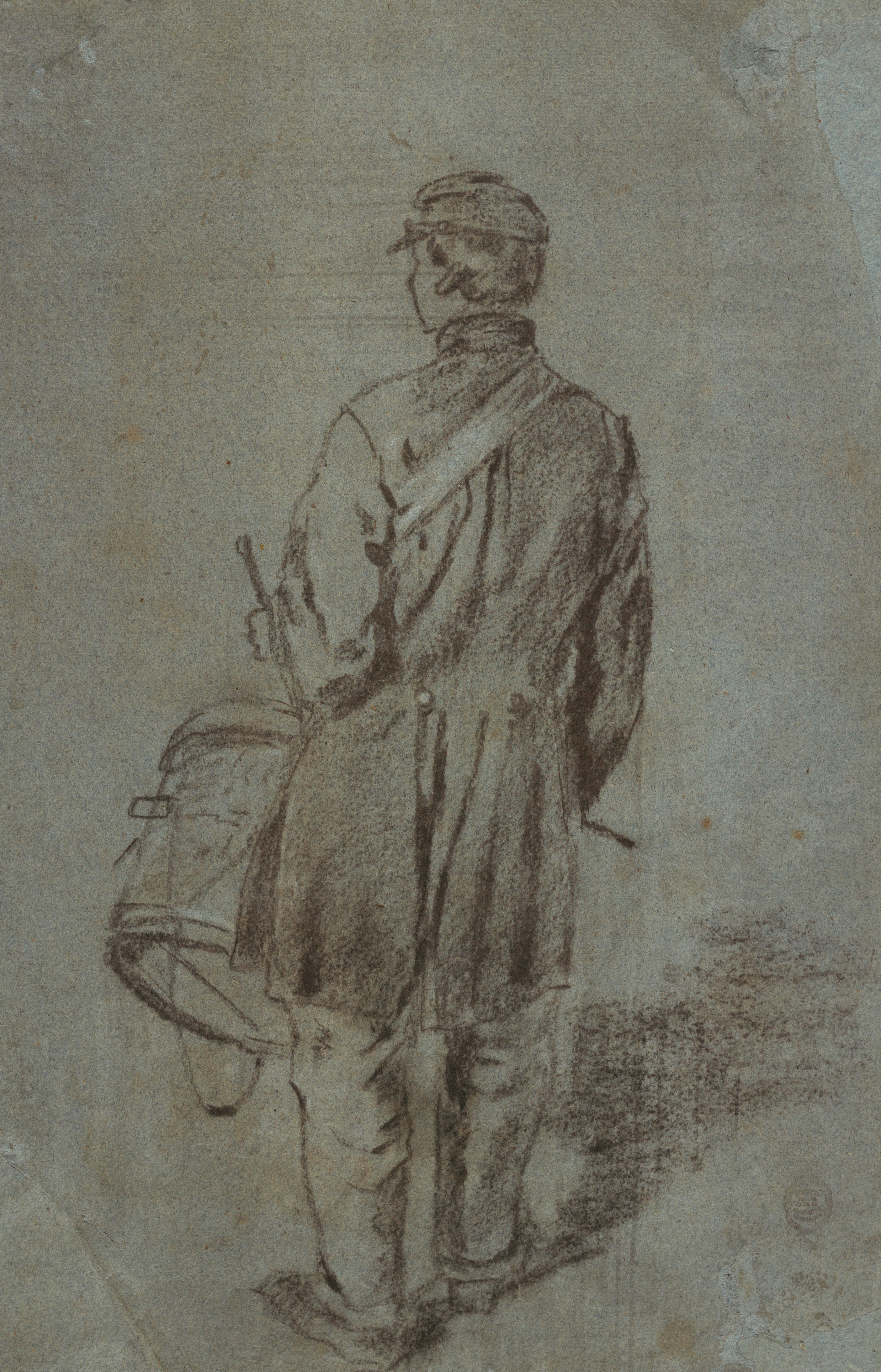《从后面看到的鼓手》（drummer seen from the back）｜温斯洛·霍默 Winslow Homer｜1864