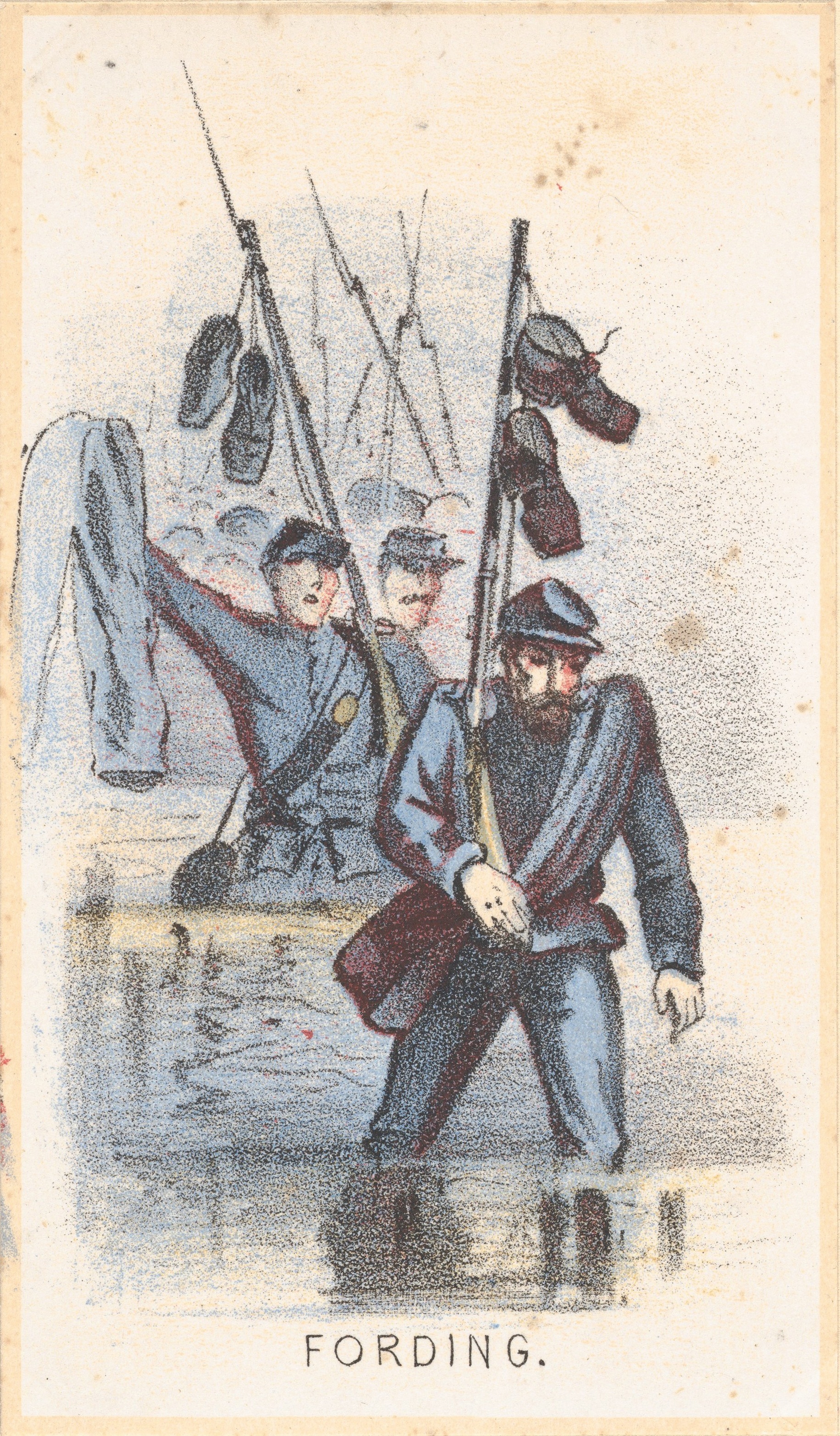 《弗丁》（fording）｜温斯洛·霍默 Winslow Homer｜1864
