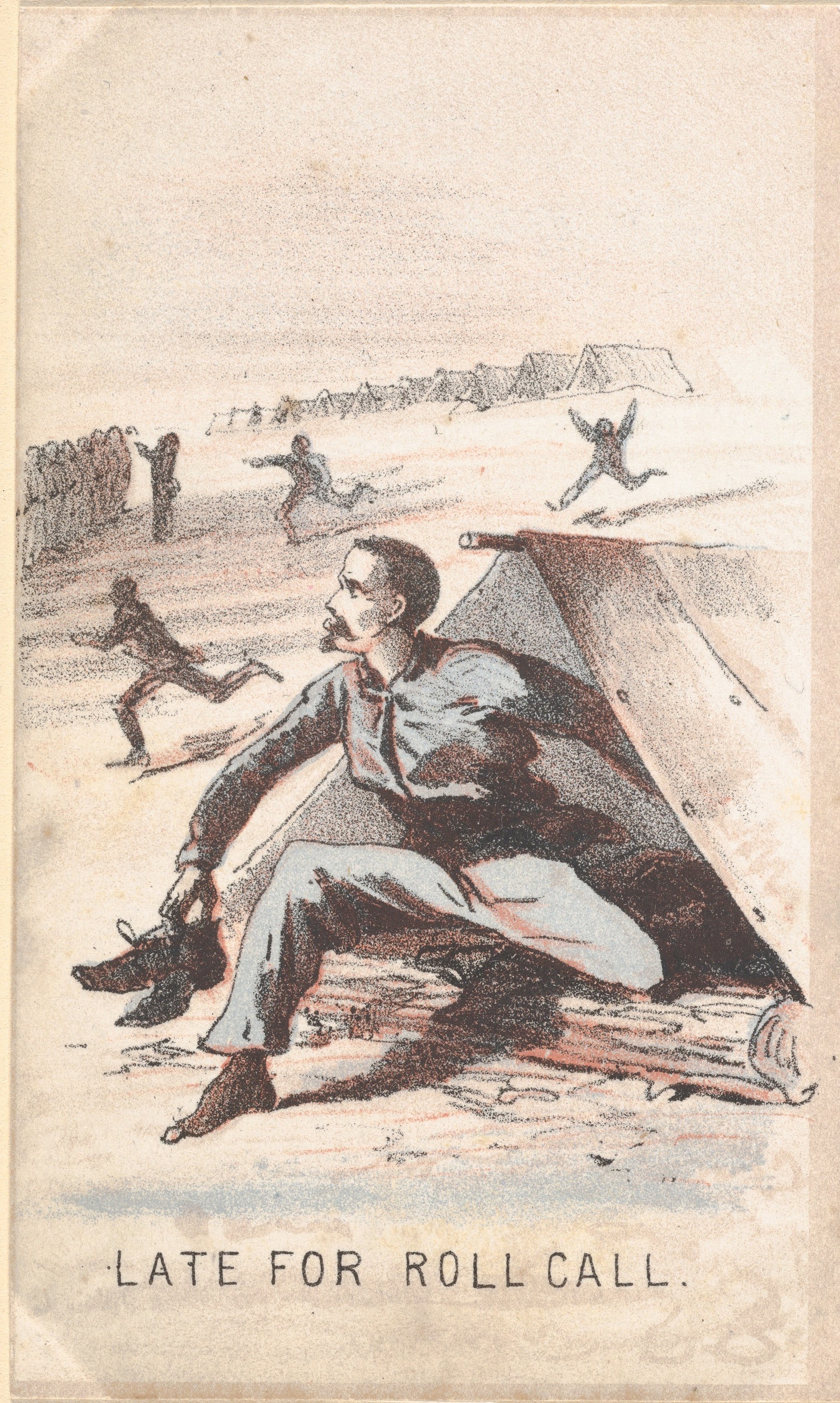 《点名迟到》（late for roll call）｜温斯洛·霍默 Winslow Homer｜1864