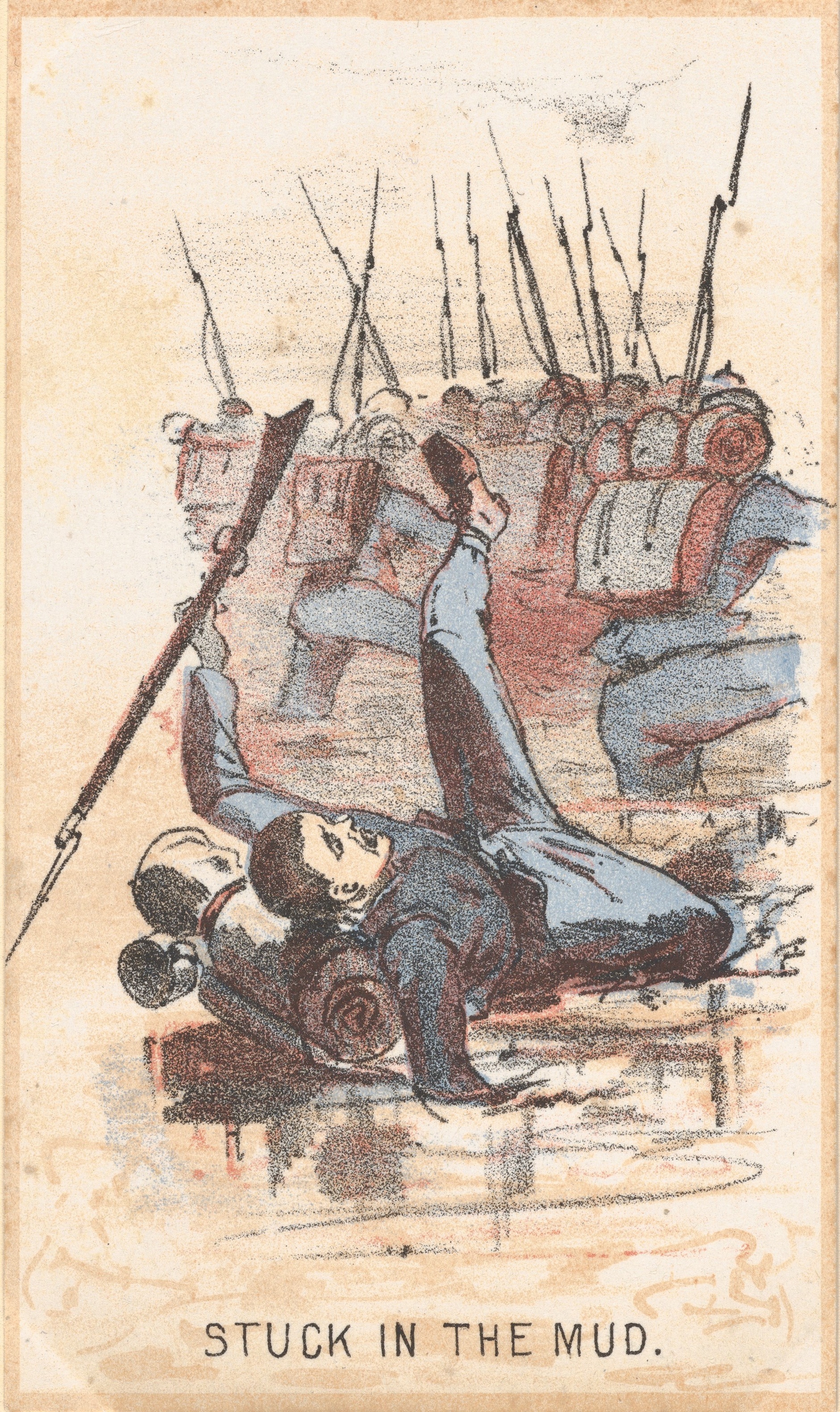 《陷在泥里》（stuck in the mud）｜温斯洛·霍默 Winslow Homer｜1864