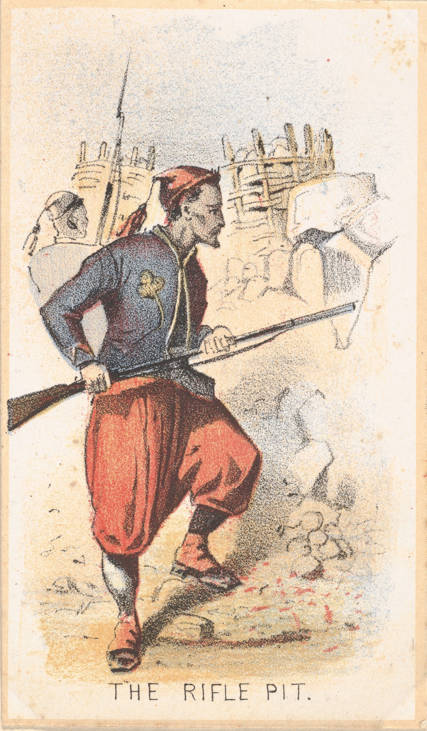 《步枪坑》（the rifle pit）｜温斯洛·霍默 Winslow Homer｜1864