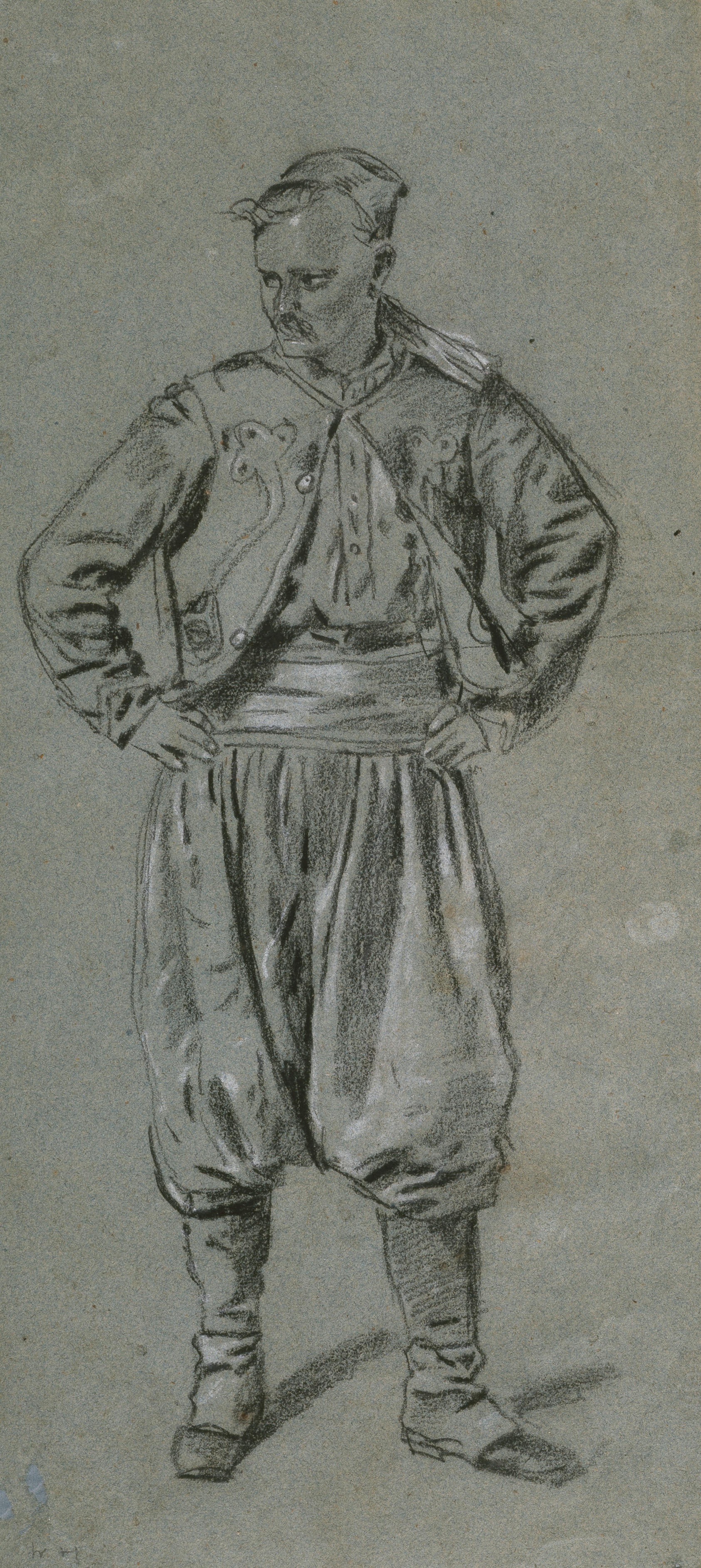 《祖阿韦》（zouave）｜温斯洛·霍默 Winslow Homer｜1864