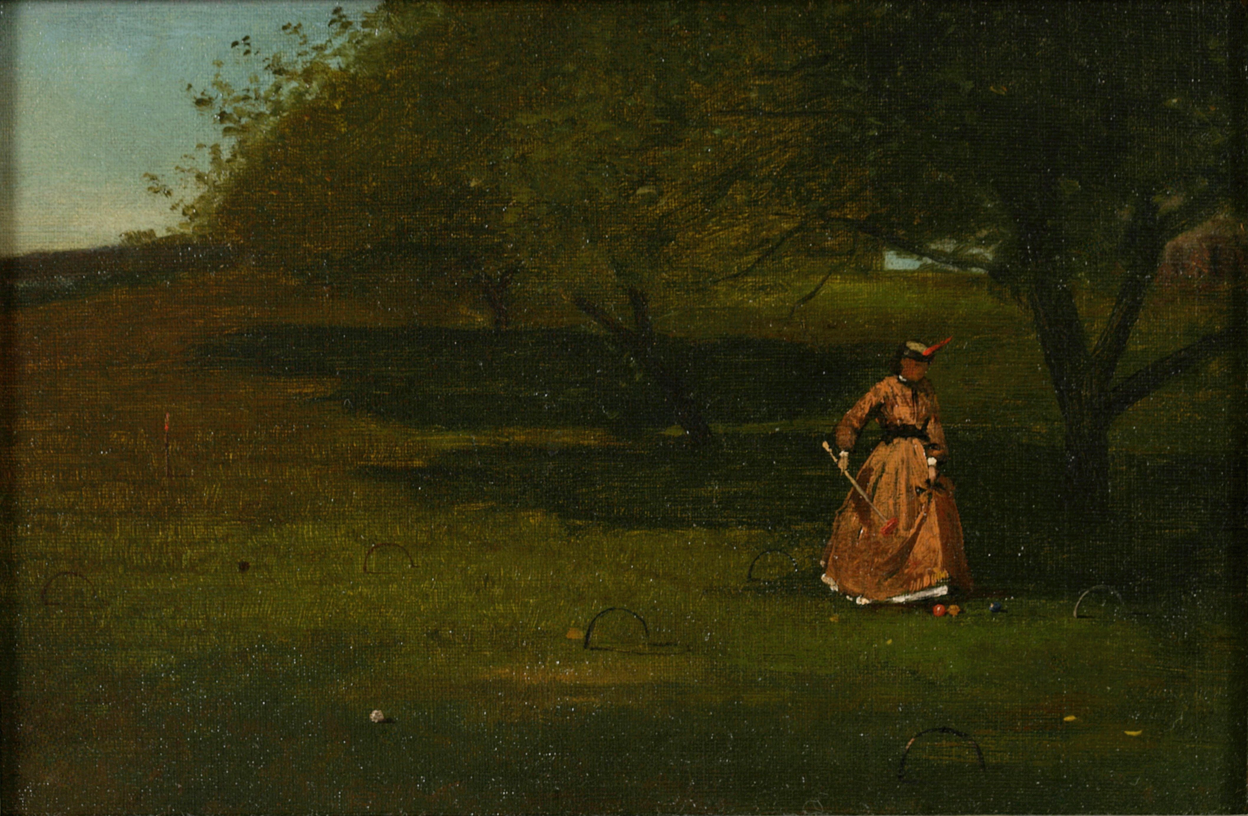 《槌球运动员》（croquet player）｜温斯洛·霍默 Winslow Homer｜约1865