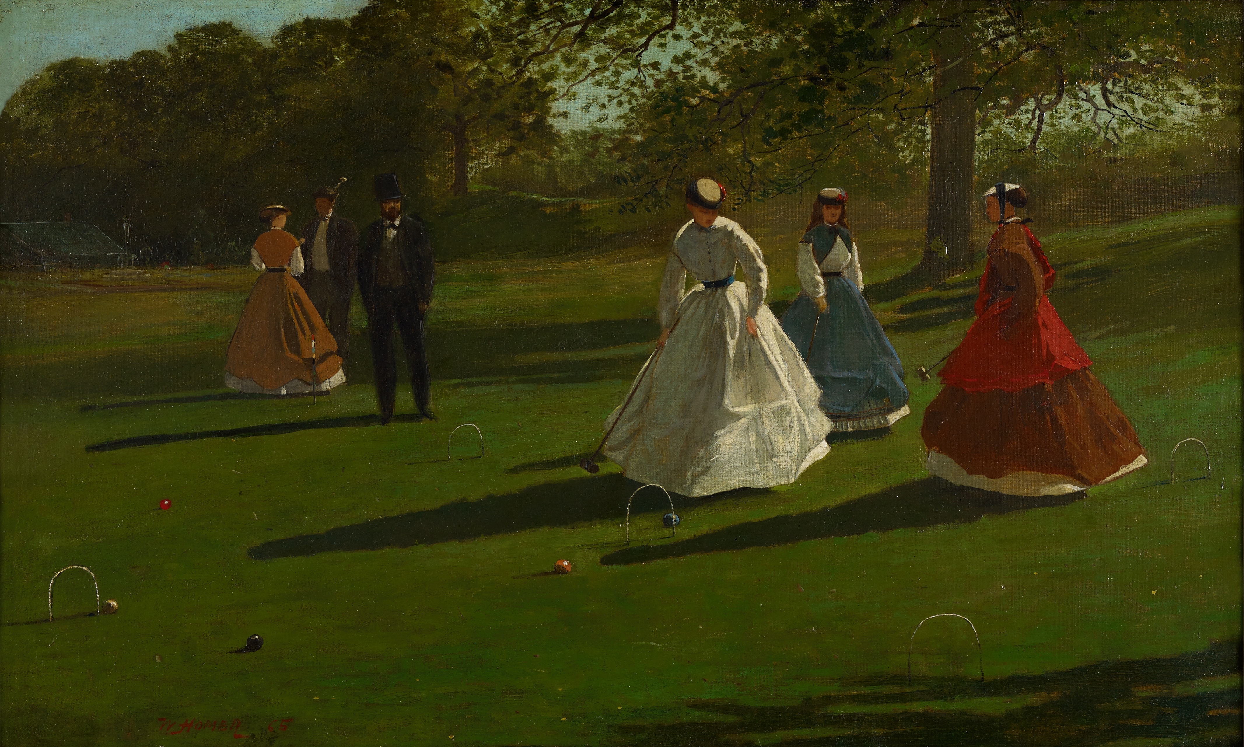 《croquet players》｜温斯洛·霍默 Winslow Homer｜1865