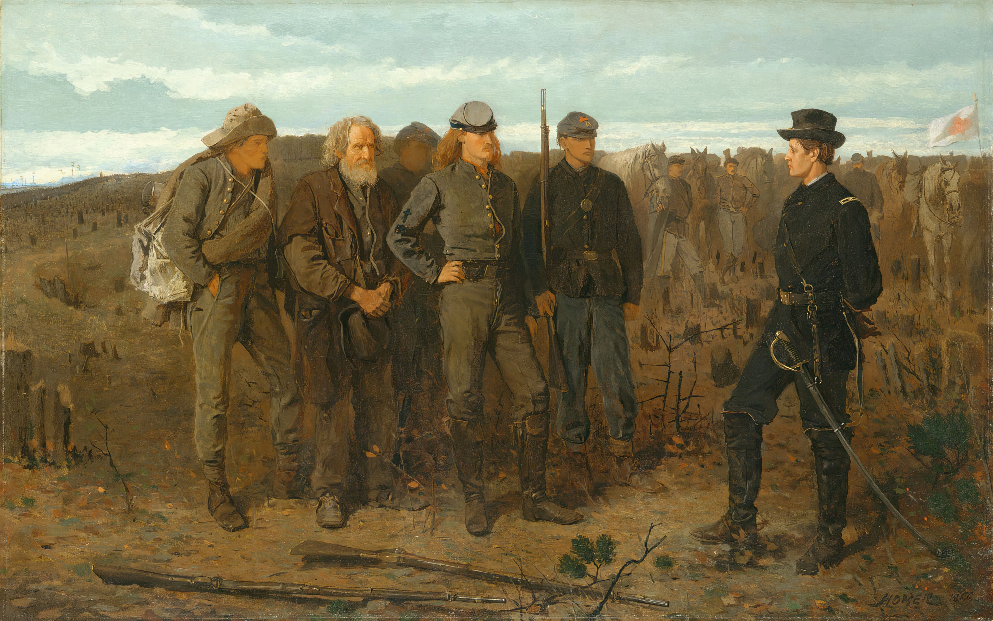 《来自前线的囚犯》（prisoners from the front）｜温斯洛·霍默 Winslow Homer｜1866