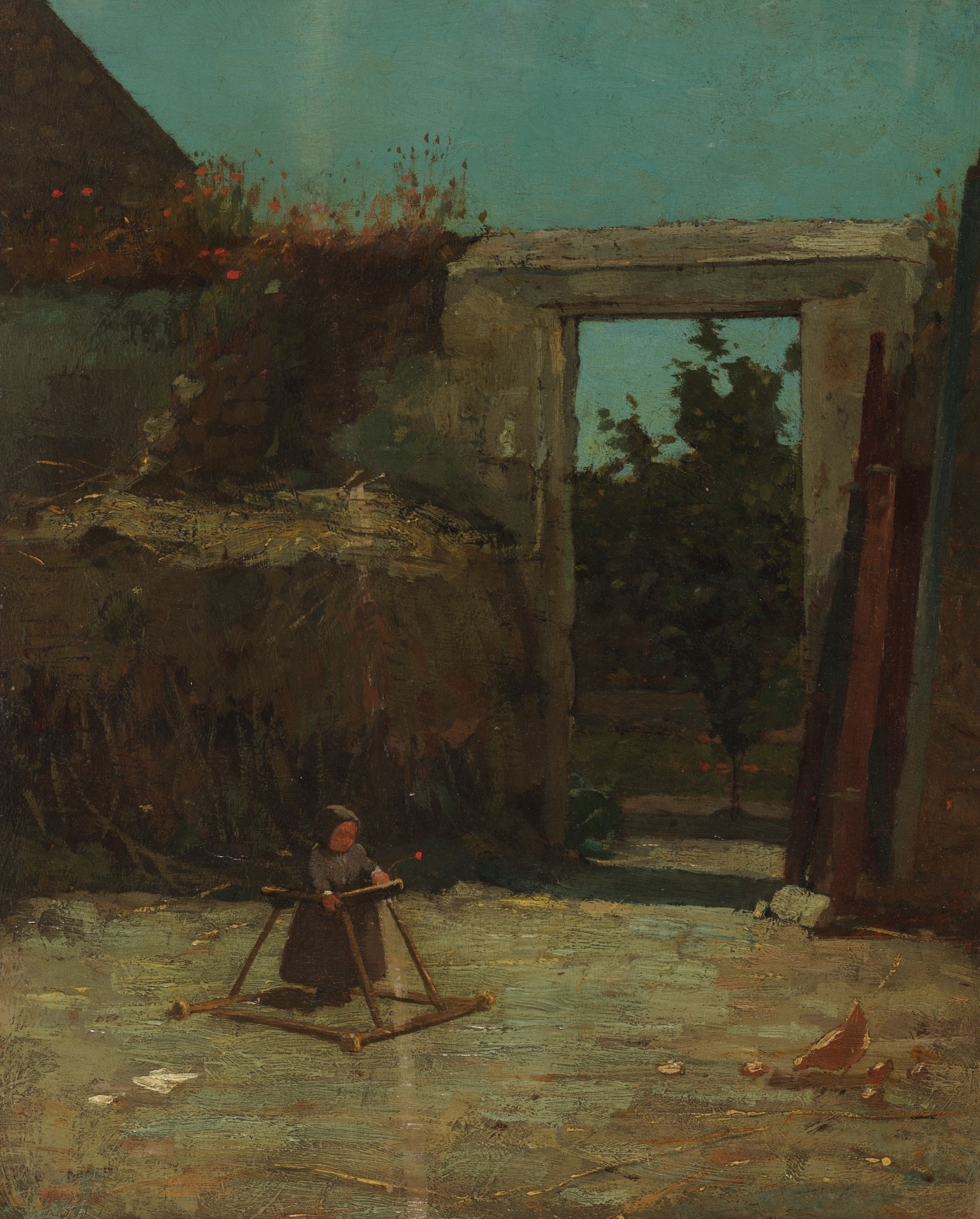 《法国农场》（french farmyard）｜温斯洛·霍默 Winslow Homer｜1867