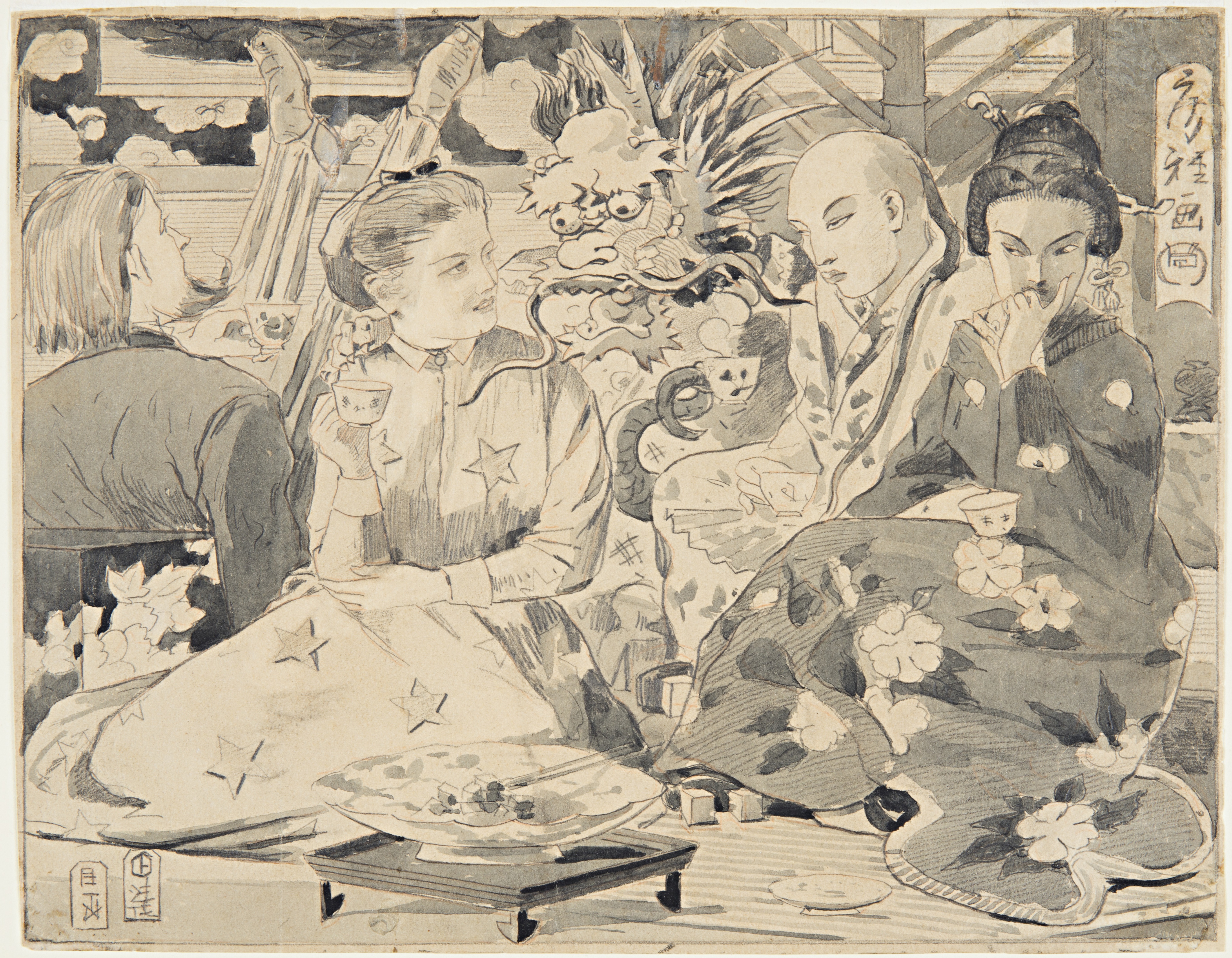 《国际茶会》（international tea party）｜温斯洛·霍默 Winslow Homer｜1867